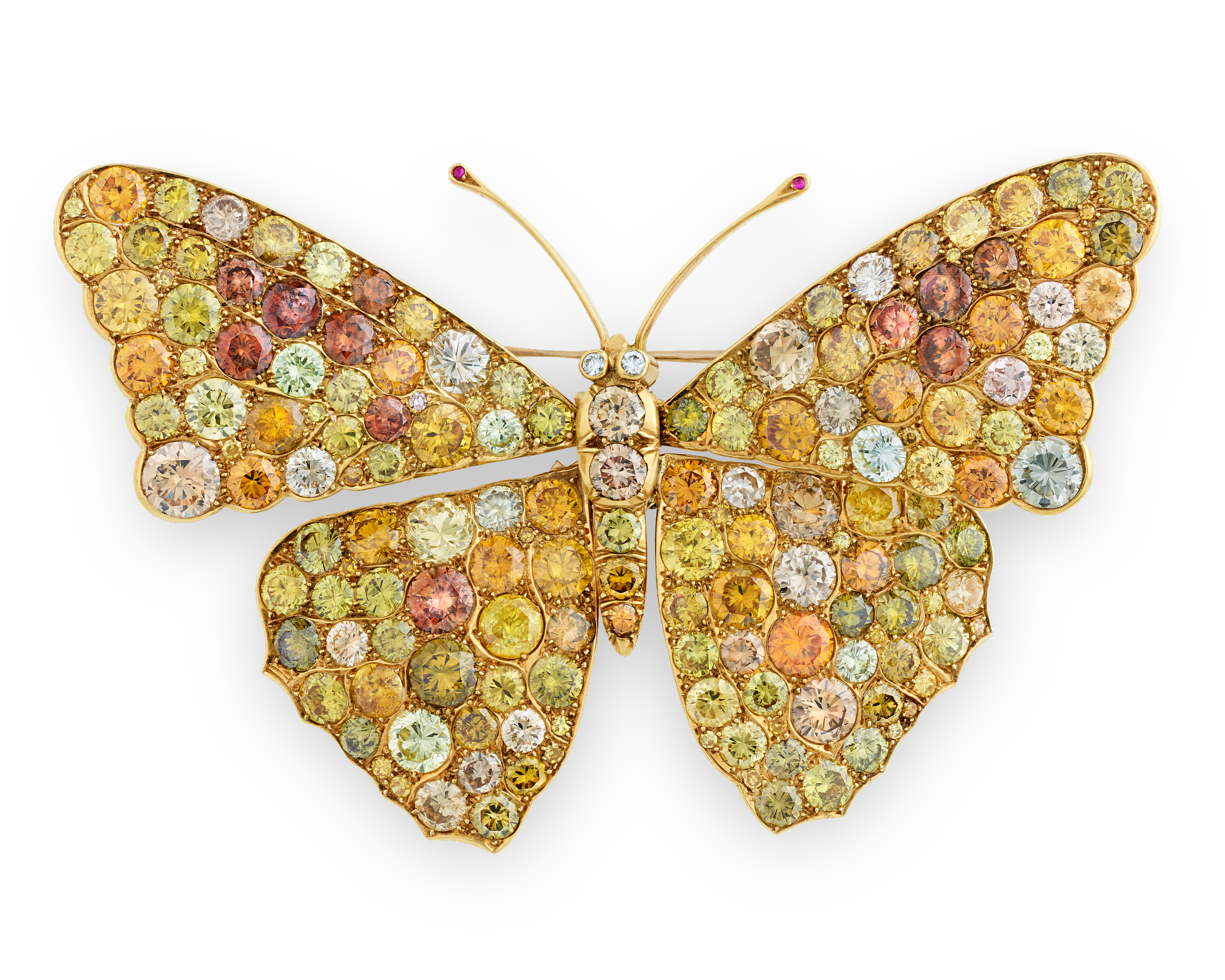 Diamond Butterfly Brooch