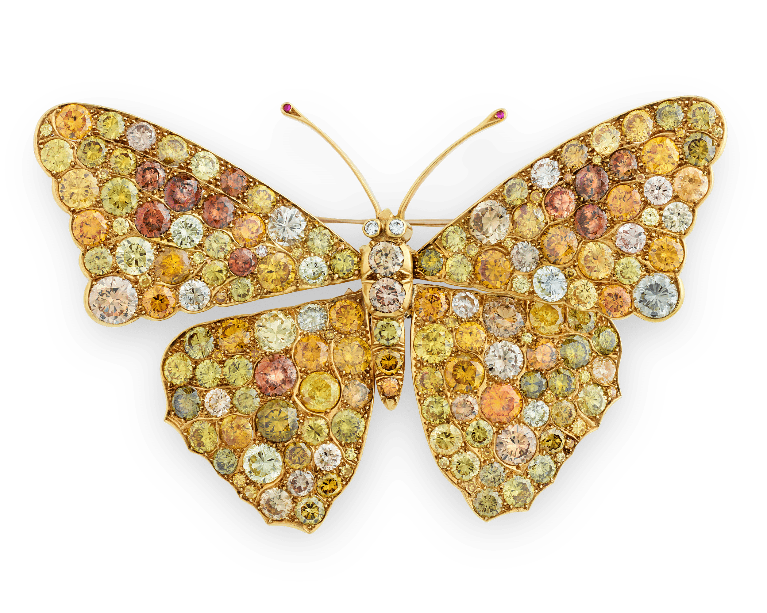 Diamond Butterfly Brooch