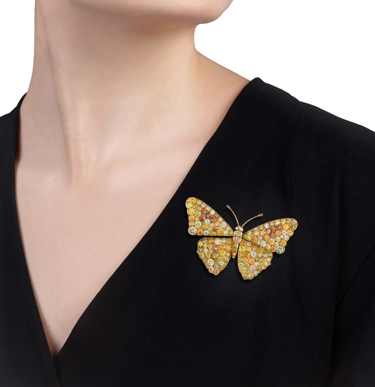 Diamond Butterfly Brooch