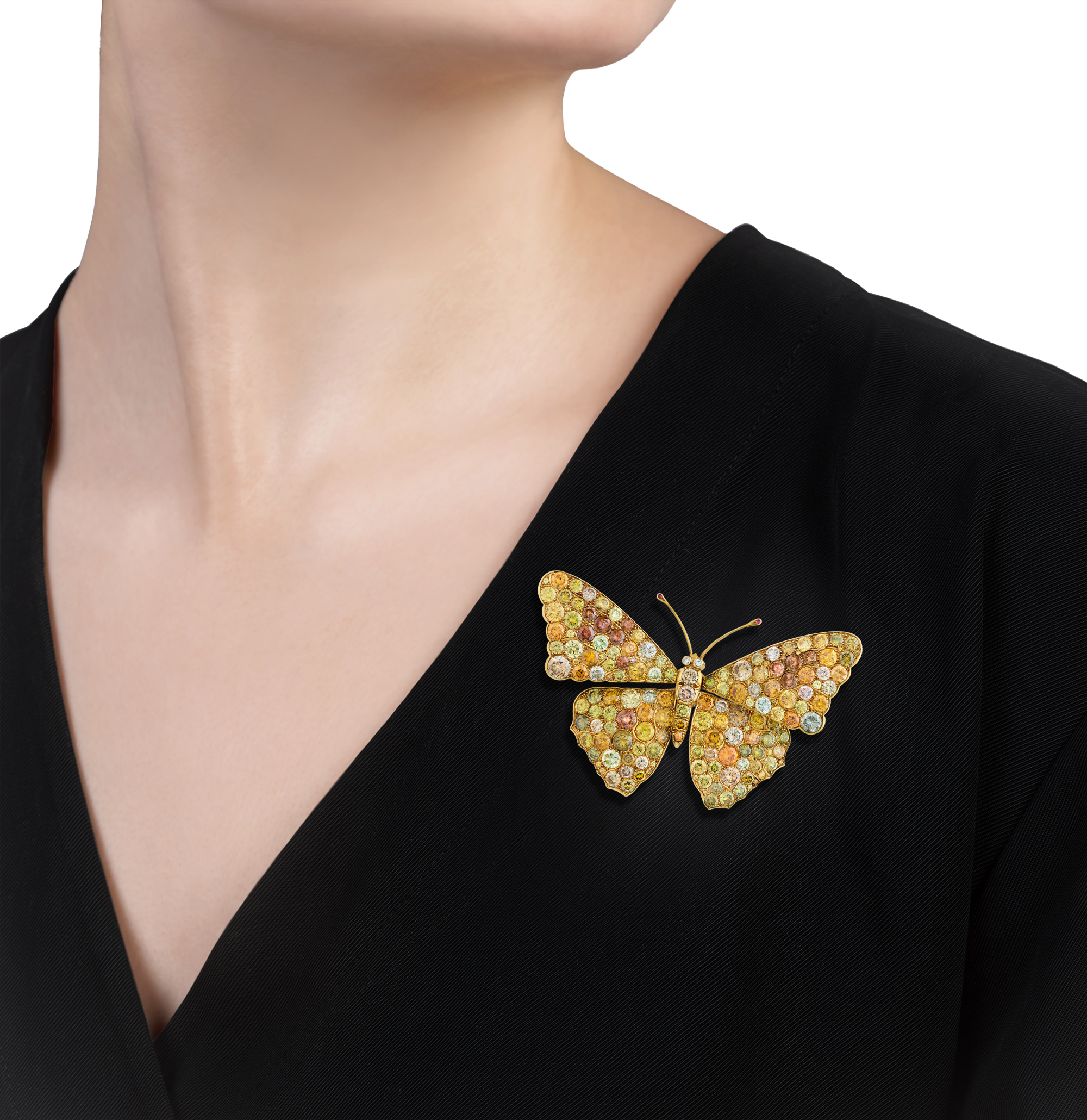 Diamond Butterfly Brooch