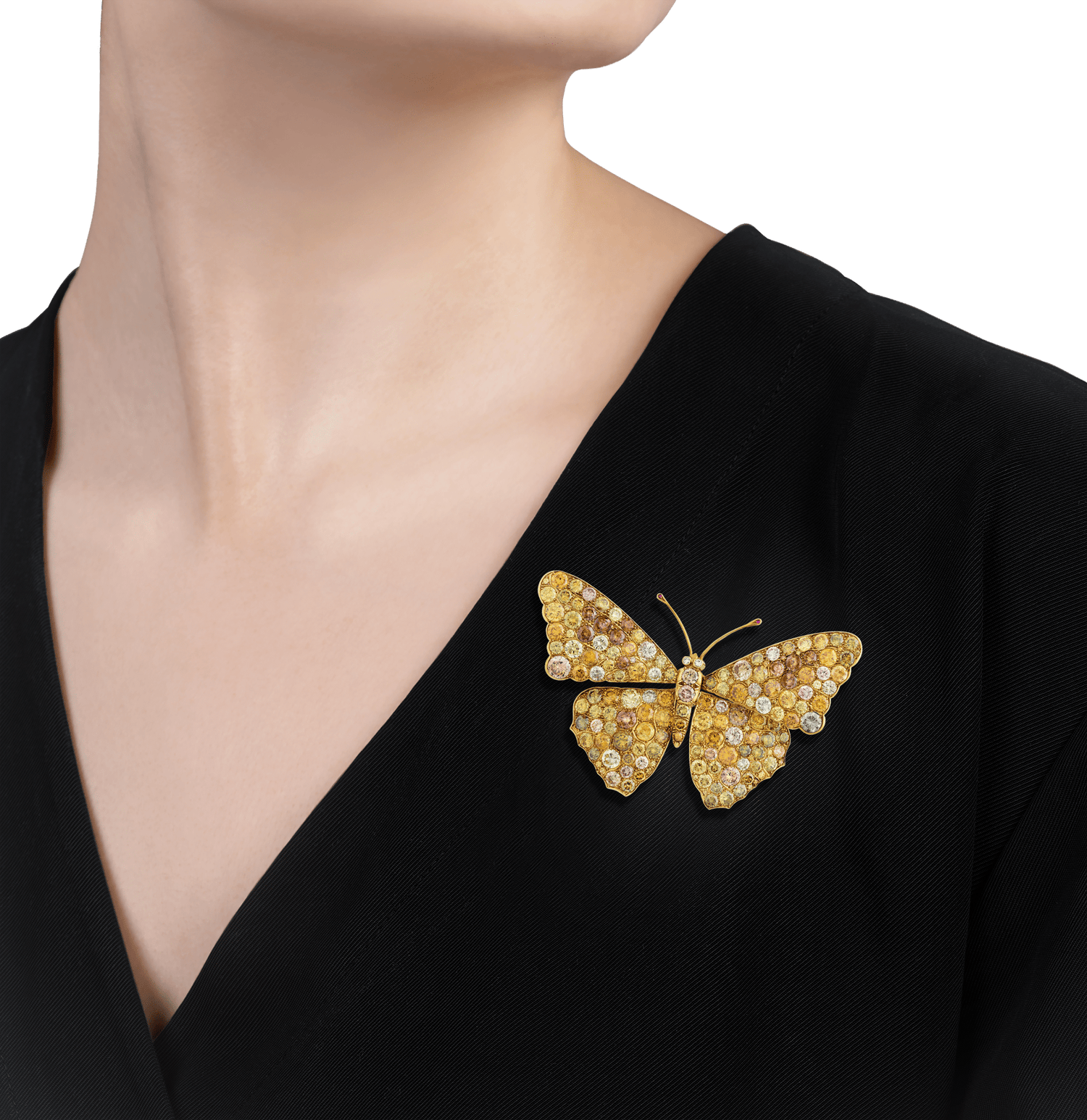 Diamond Butterfly Brooch