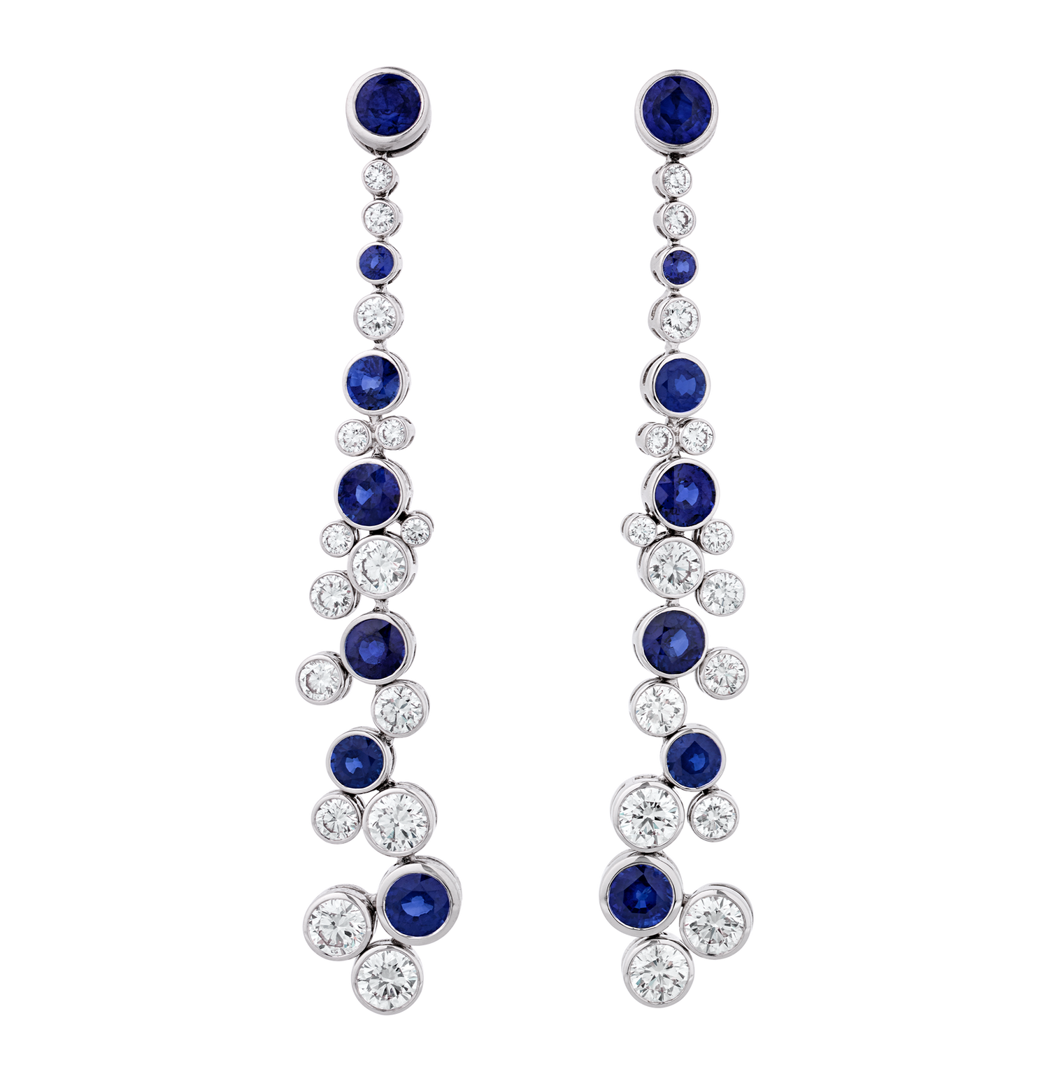 Graff Sapphire and Diamond Earrings