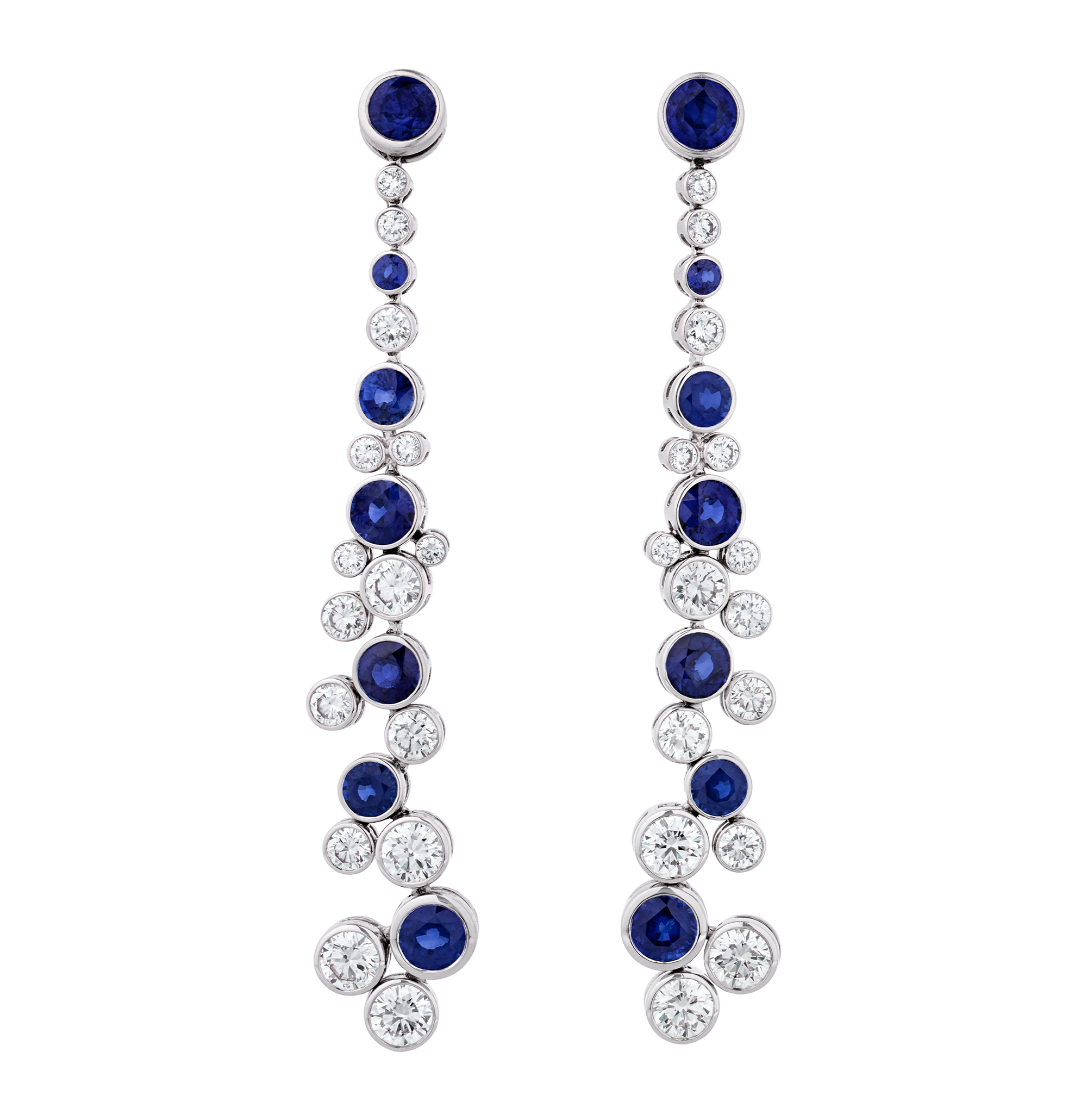 Graff Sapphire and Diamond Earrings