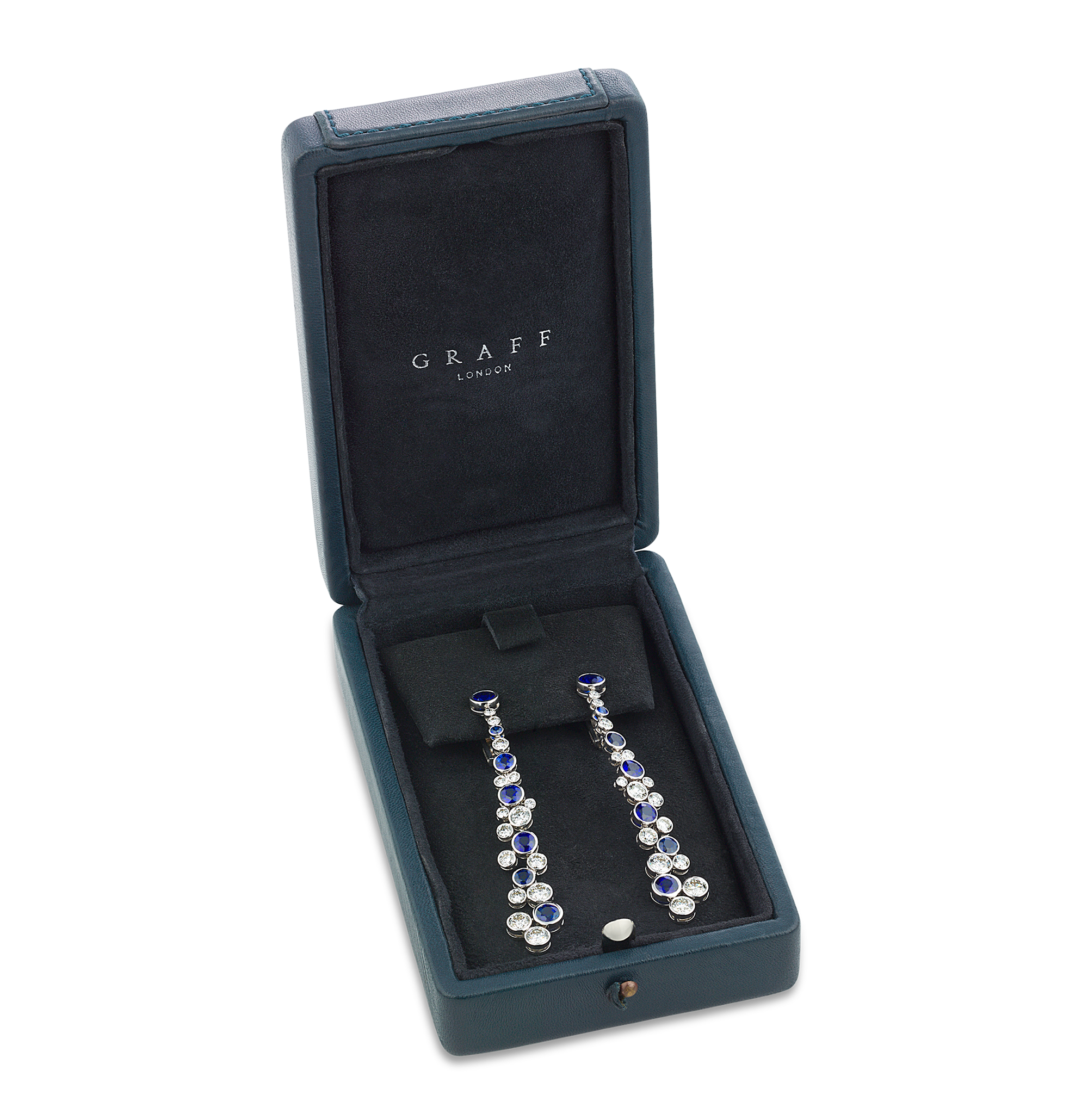 Graff Sapphire and Diamond Earrings