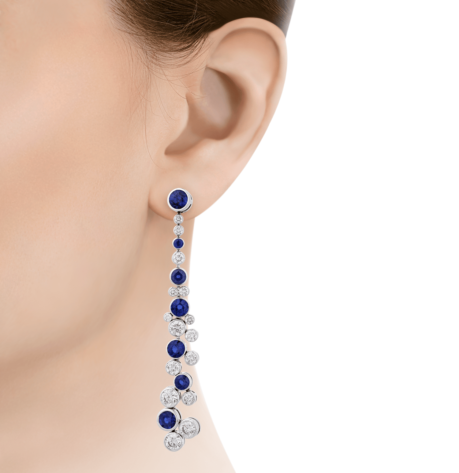 Graff Sapphire and Diamond Earrings