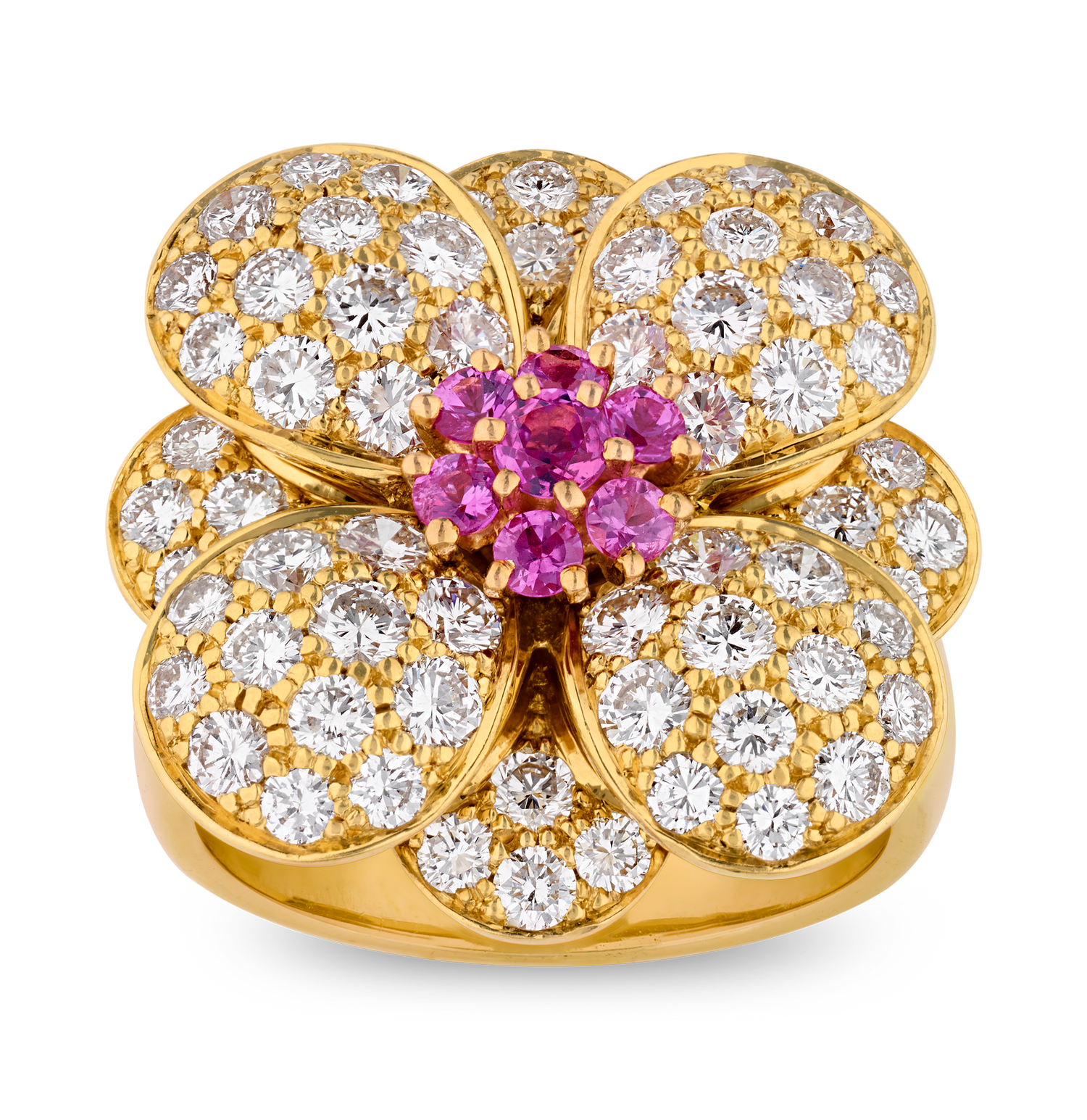 Van Cleef & Arpels Diamond Flower Ring, 1.92 carats