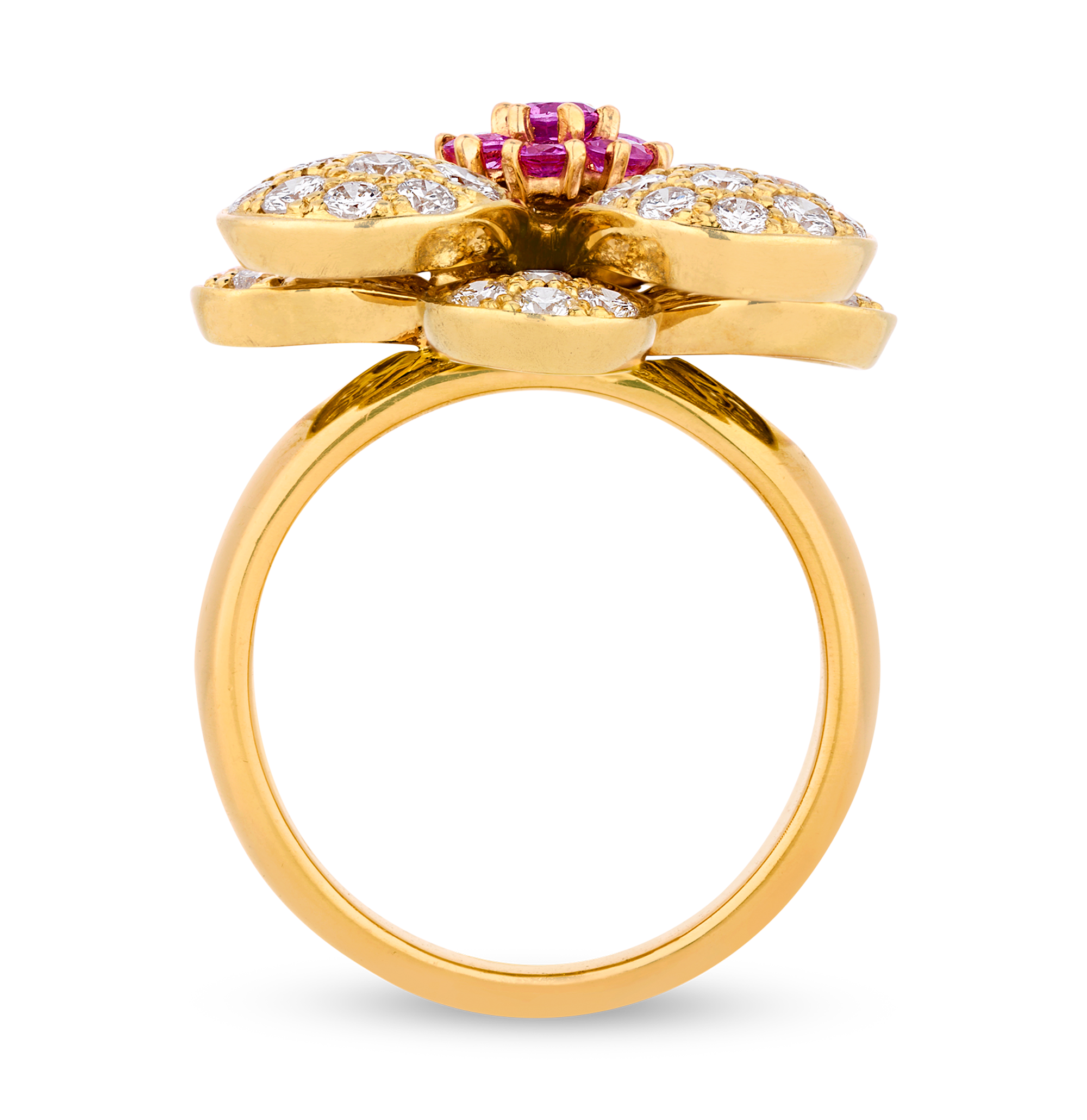 Van Cleef & Arpels Diamond Flower Ring, 1.92 carats