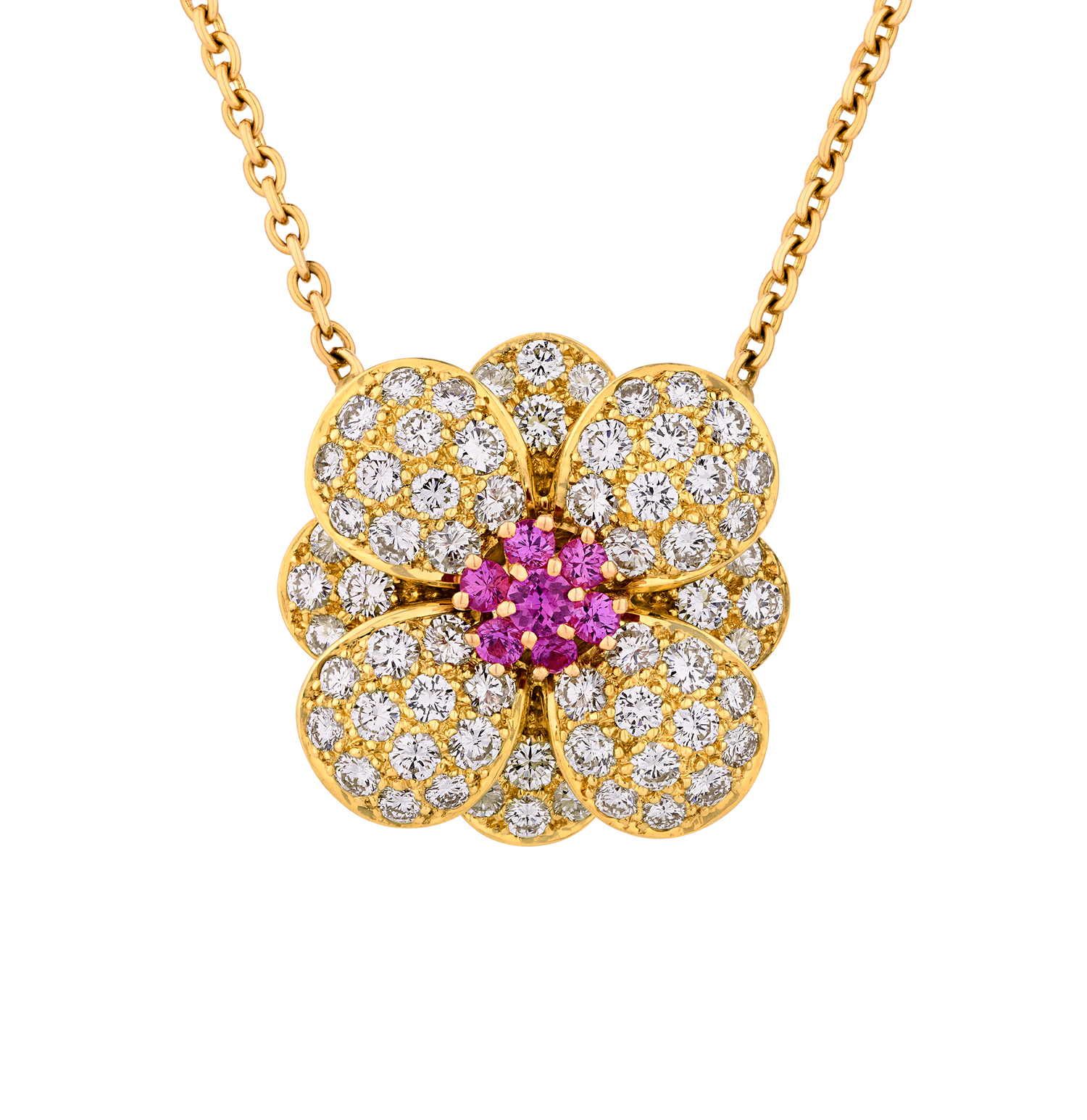 Van Cleef & Arpels Diamond Flower Pendant, 1.92 carats