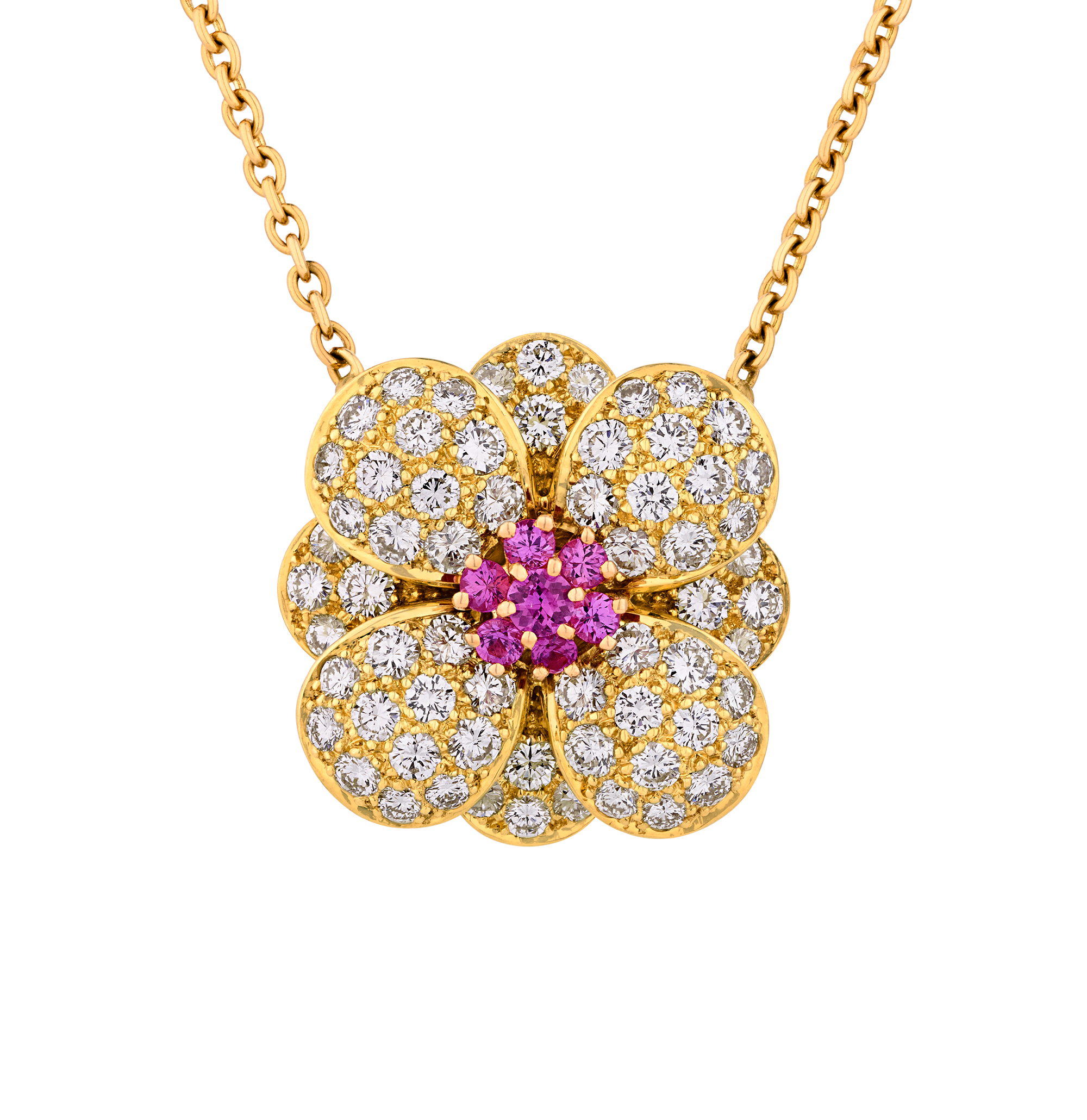 Van Cleef & Arpels Diamond Flower Pendant, 1.92 carats