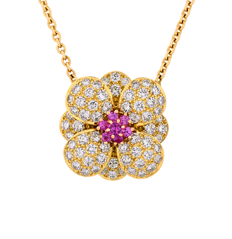 Van Cleef & Arpels Diamond Flower Pendant, 1.92 carats