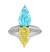 Paraiba Tourmaline and Yellow Diamond Ring