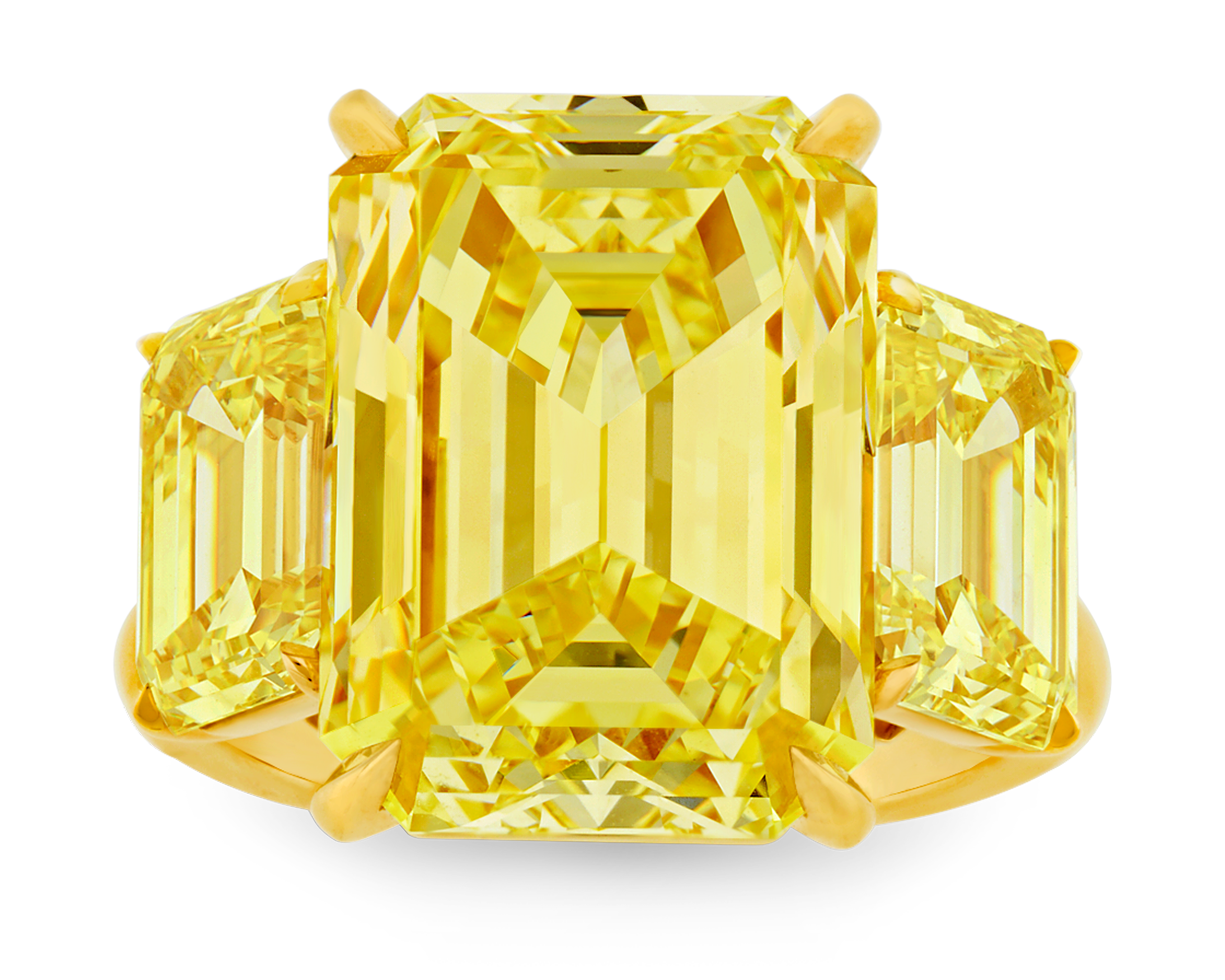 Fancy Intense Yellow Diamond Ring, 14.12 carats