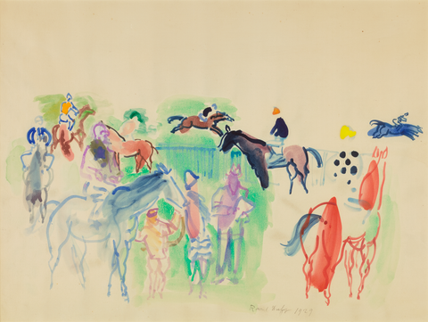 Chevaux de courses by Raoul Dufy