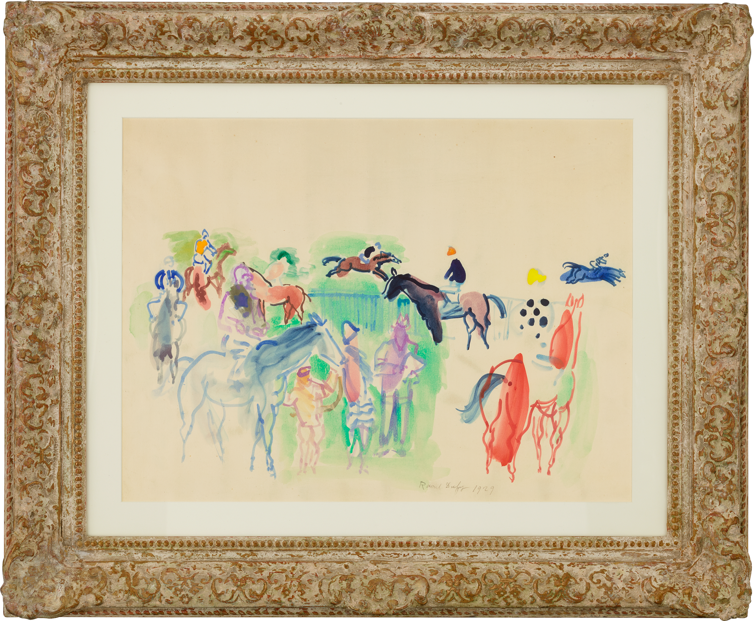 Chevaux de courses by Raoul Dufy