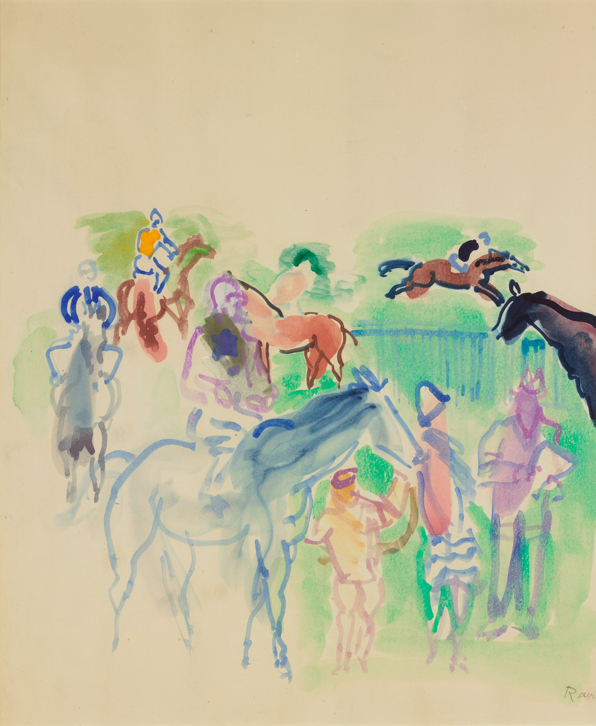 Chevaux de courses by Raoul Dufy