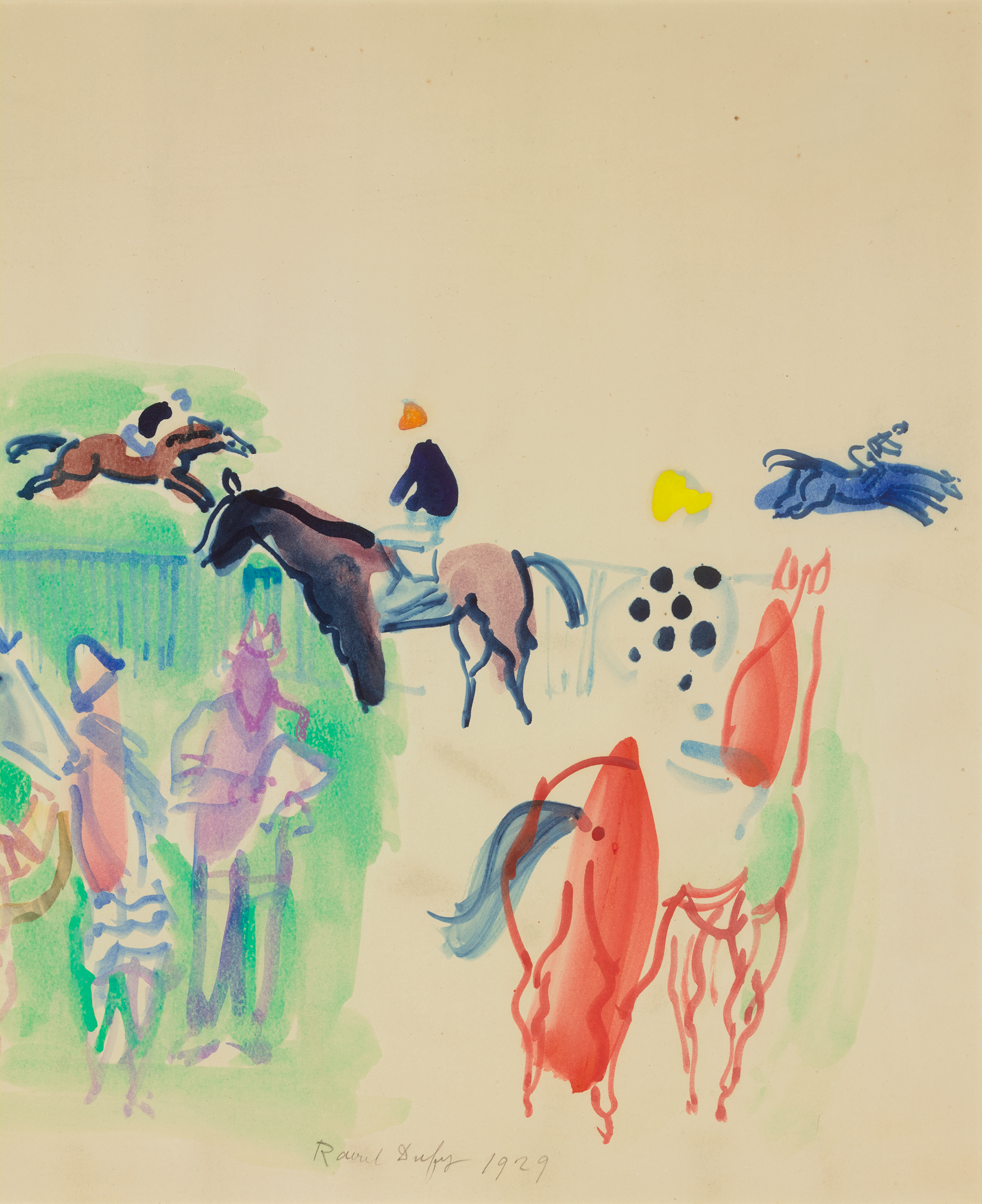 Chevaux de courses by Raoul Dufy