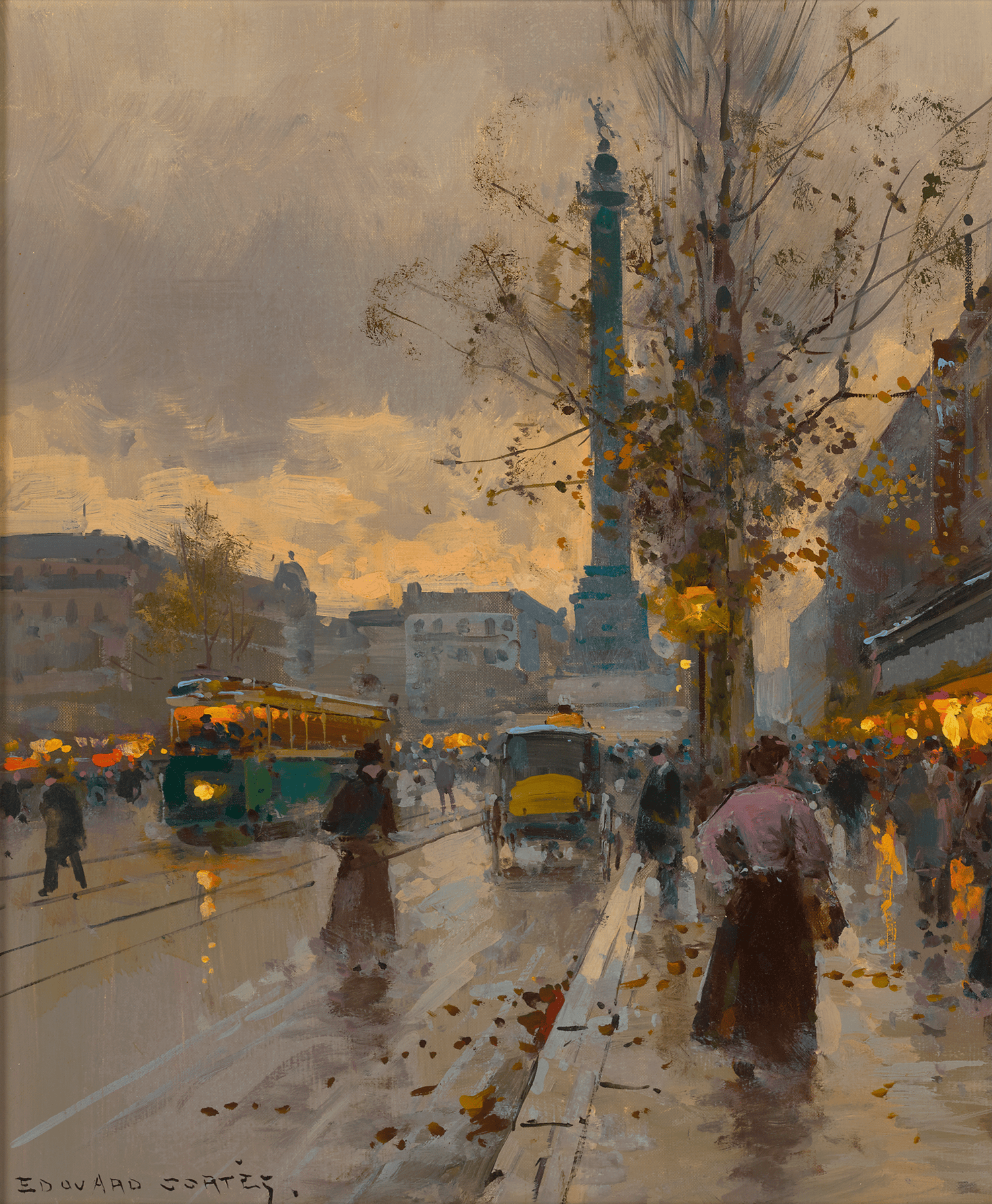 Place de la Bastille by Edouard Léon Cortès