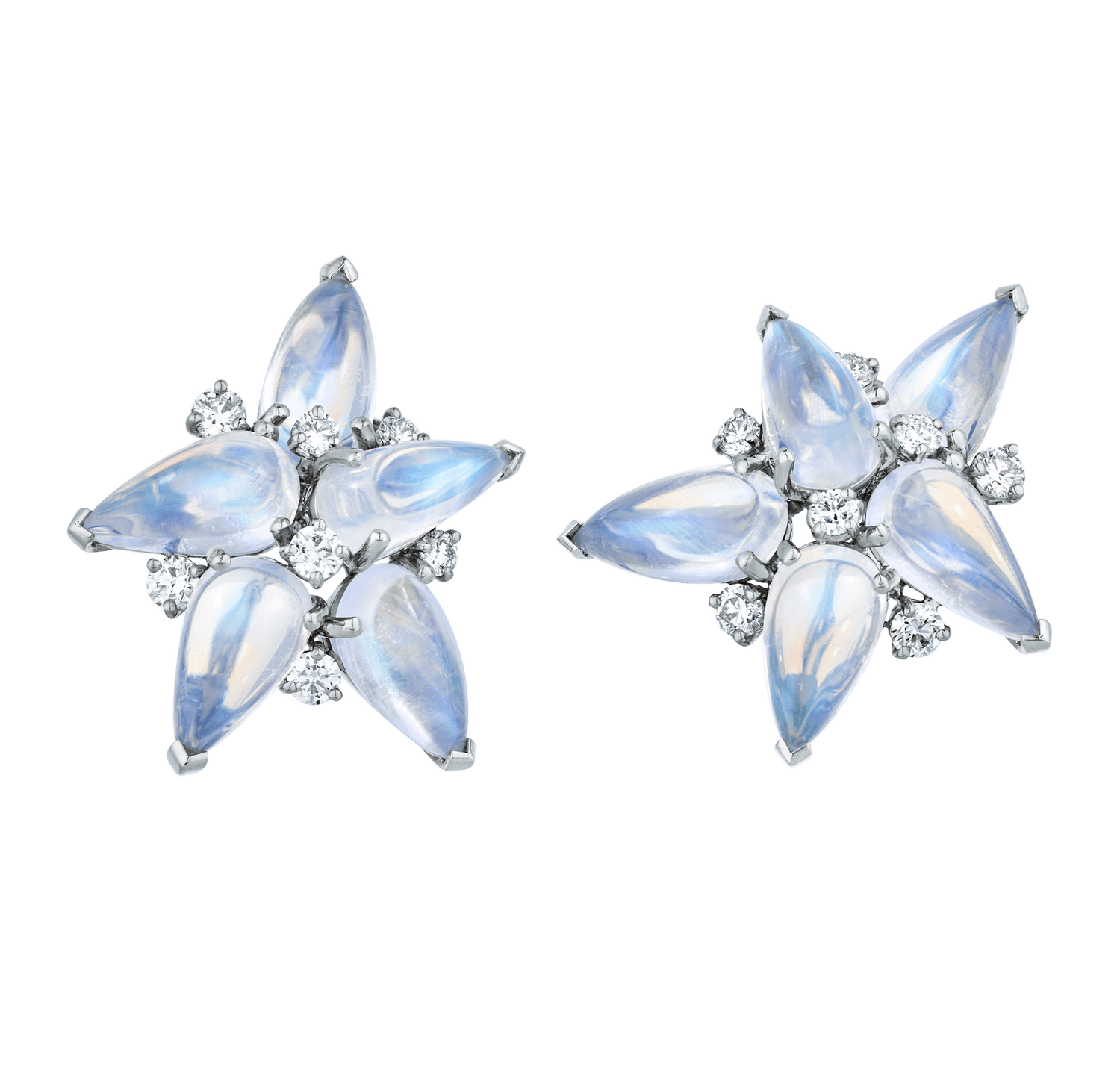 Oscar Heyman Moonstone Earrings, 34.68 carats