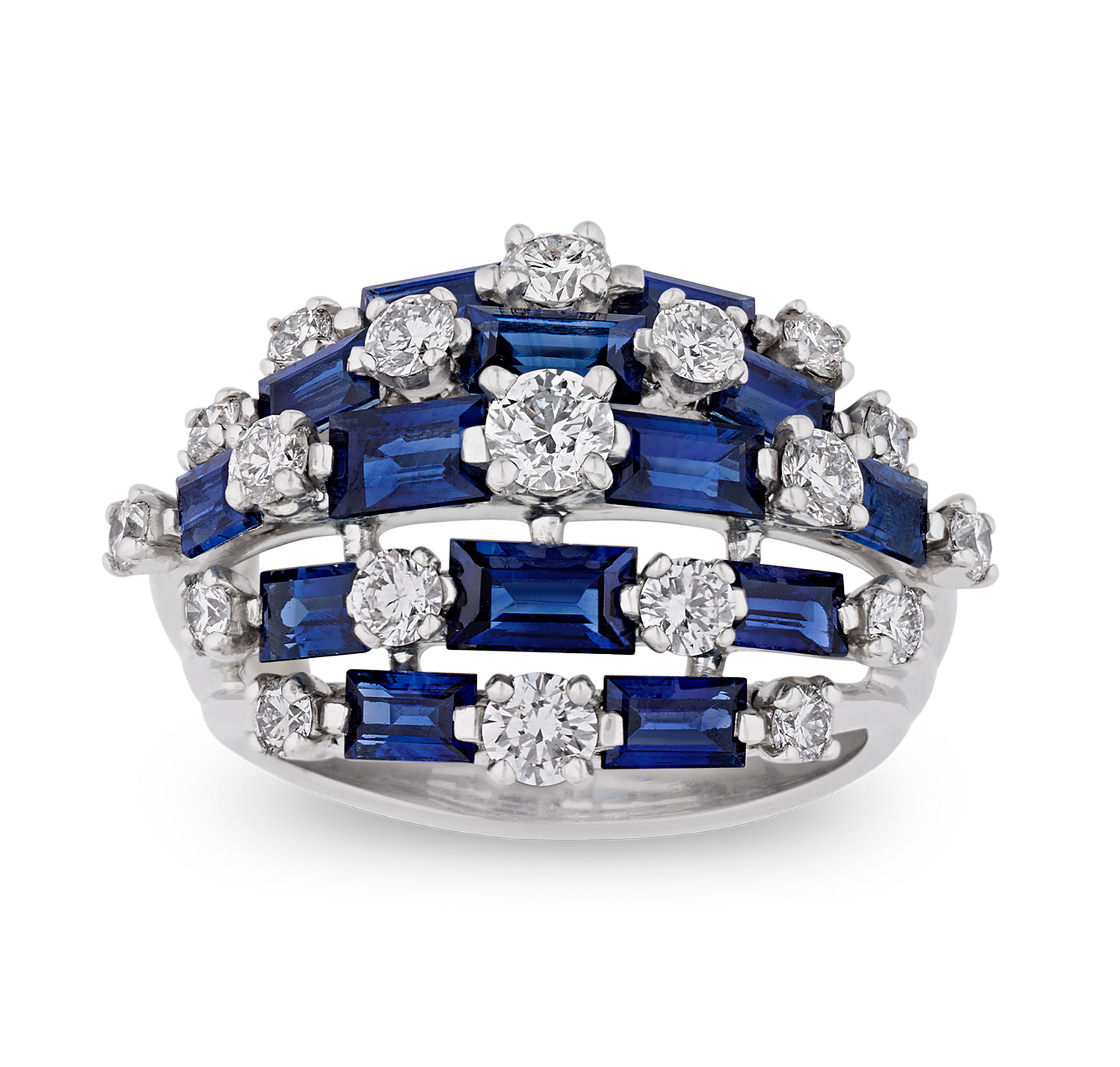 Oscar Heyman Sapphire and Diamond Ring