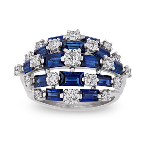 Oscar Heyman Sapphire and Diamond Ring