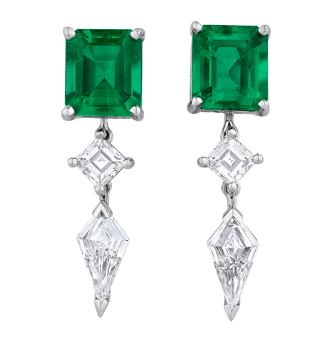 Oscar Heyman Colombian Emerald Earrings, 2.61 Carats