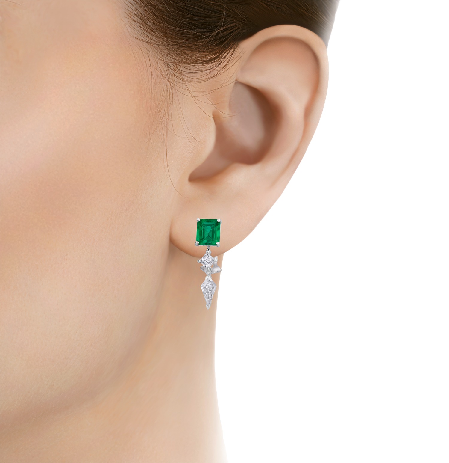 Oscar Heyman Colombian Emerald Earrings, 2.61 Carats