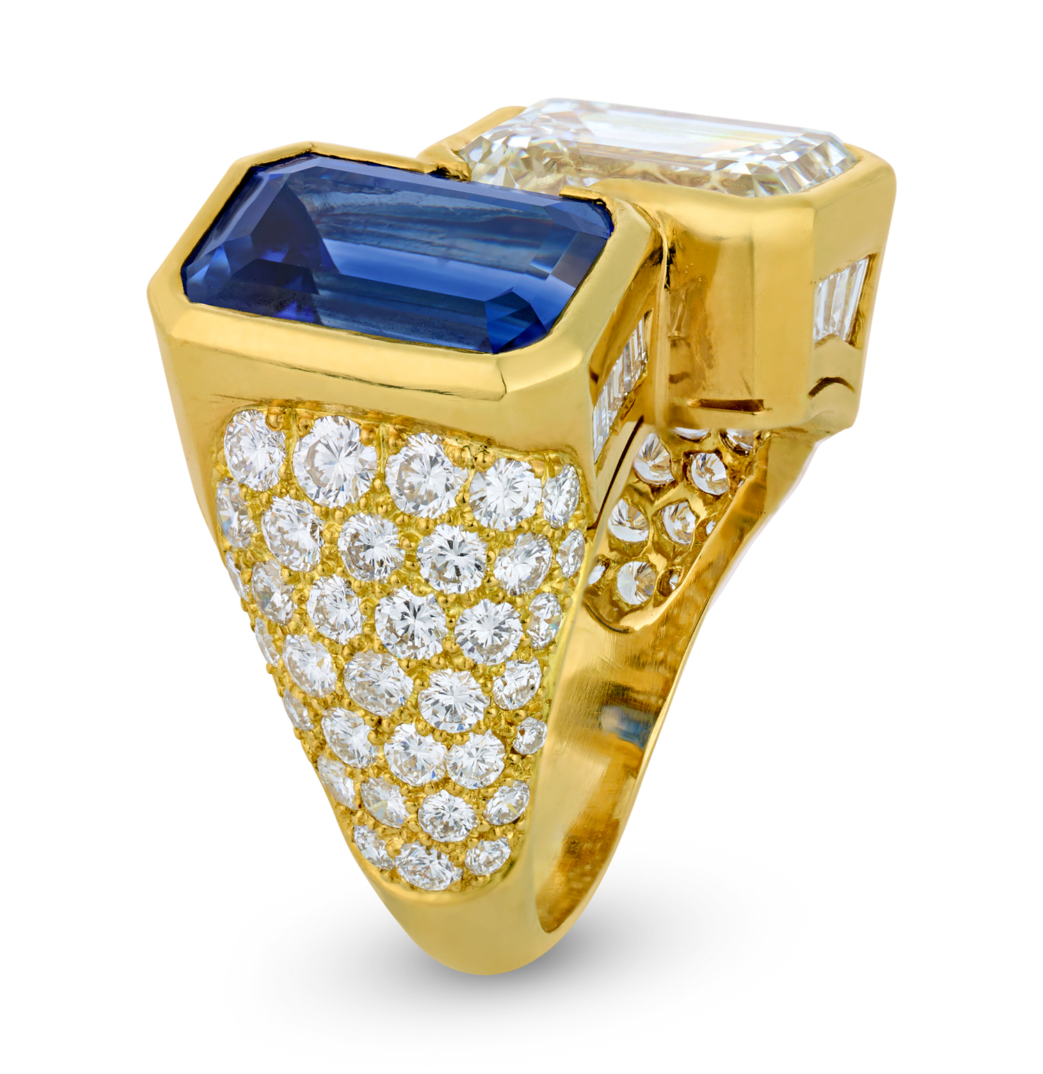 Cartier Monture Ceylon Sapphire and Diamond Ring