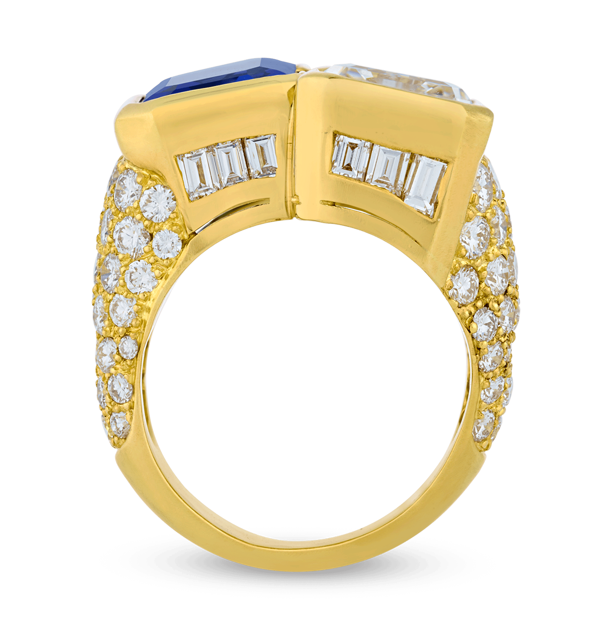 Cartier Monture Ceylon Sapphire and Diamond Ring