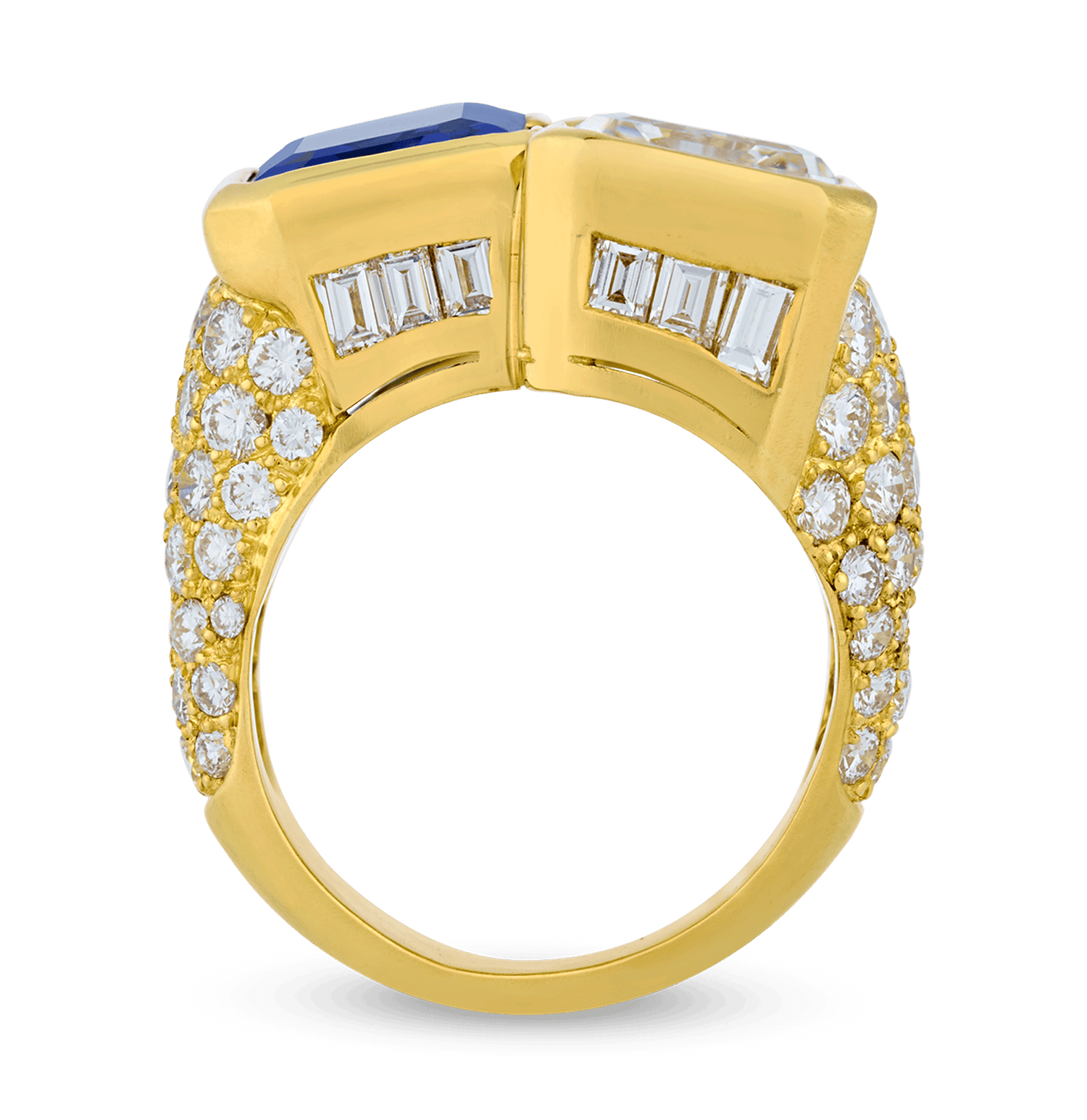 Cartier Monture Ceylon Sapphire and Diamond Ring