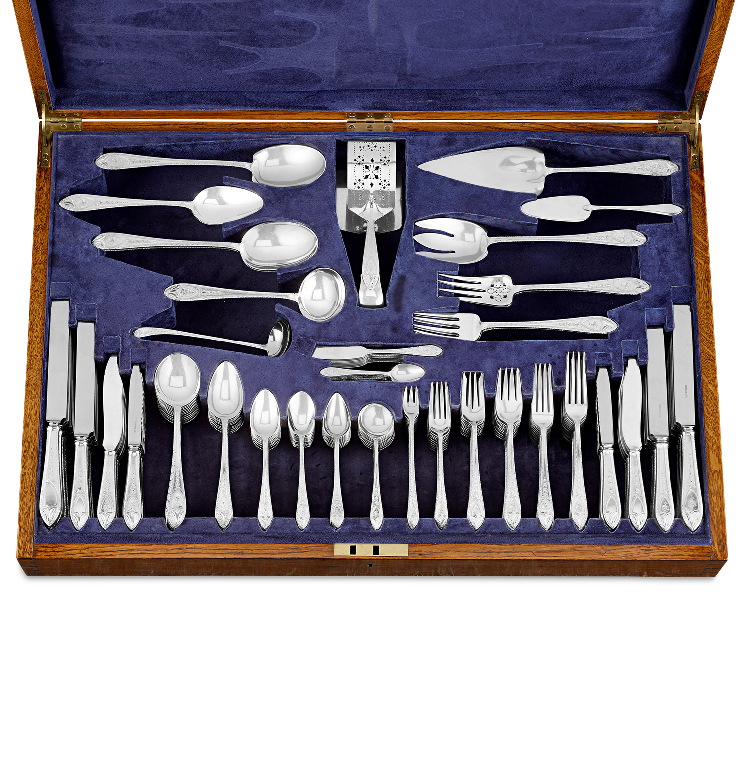 Tiffany & Co. Faneuil Silver Flatware Service, 231 Pieces