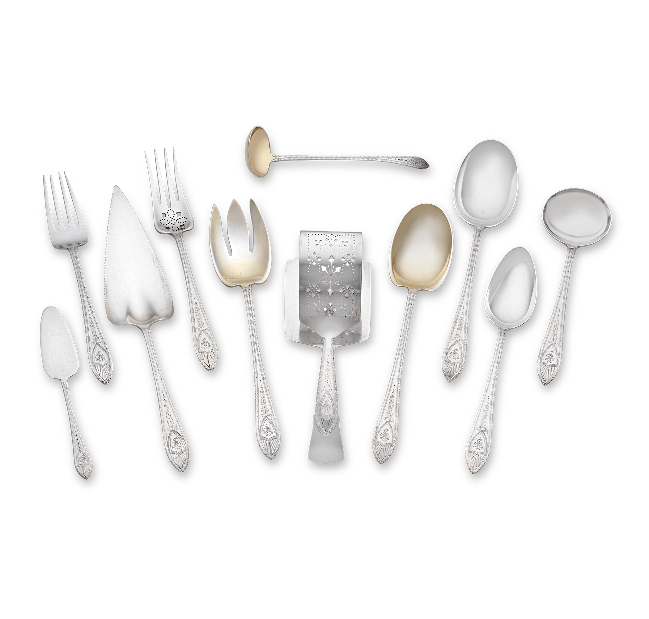 Tiffany & Co. Faneuil Silver Flatware Service, 231 Pieces