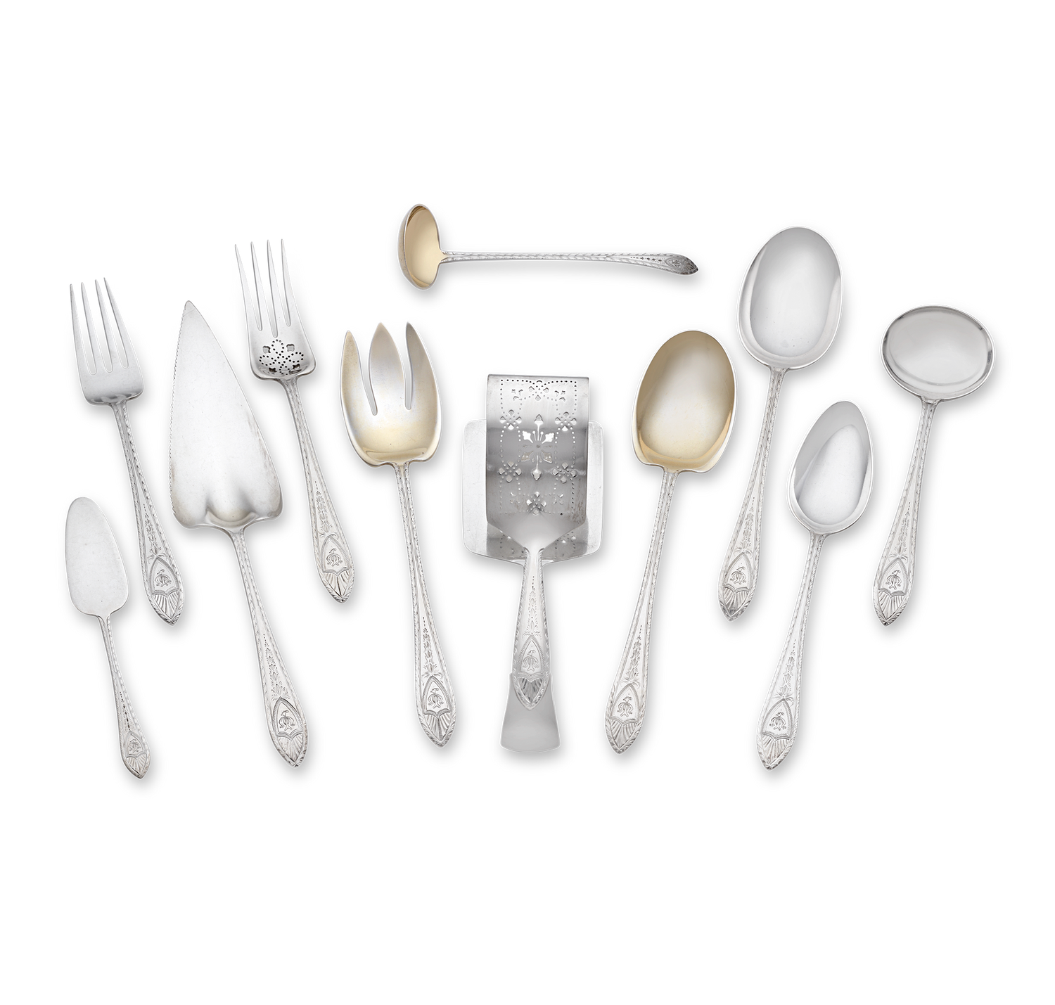 Tiffany & Co. Faneuil Silver Flatware Service, 231 Pieces