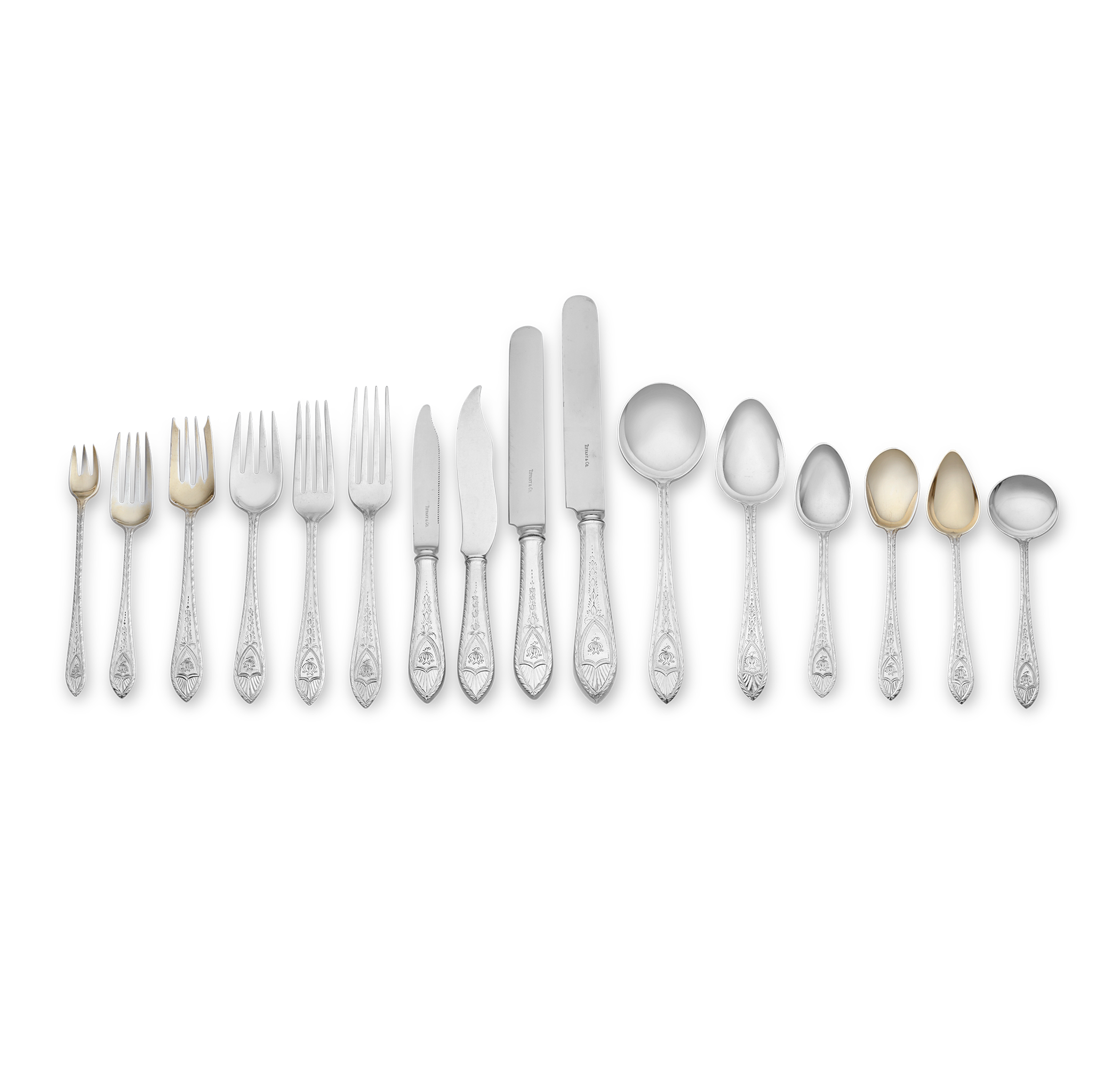 Tiffany & Co. Faneuil Silver Flatware Service, 231 Pieces