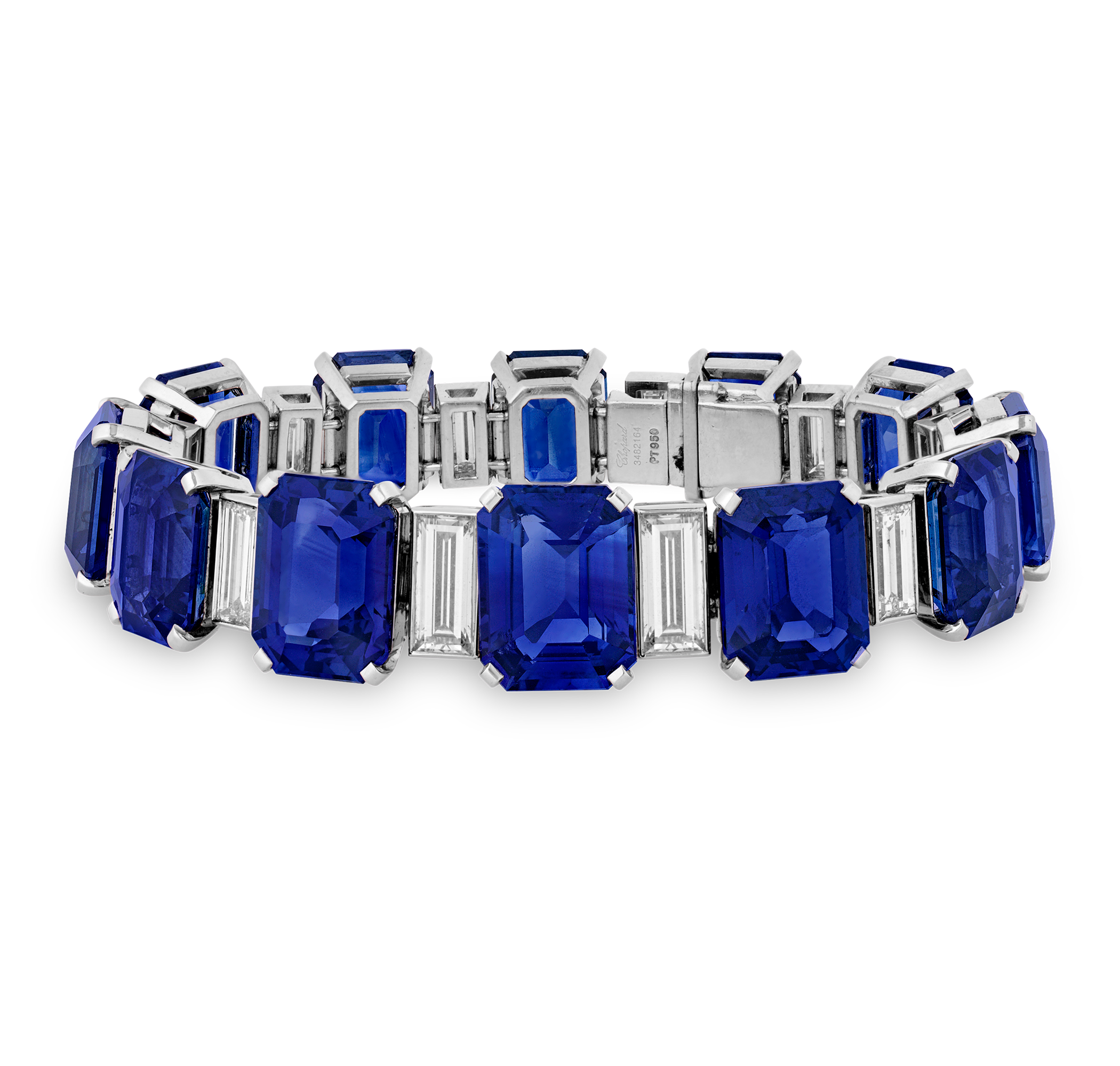 Chopard Ceylon Sapphire and Diamond Bracelet, 85.53 Carats