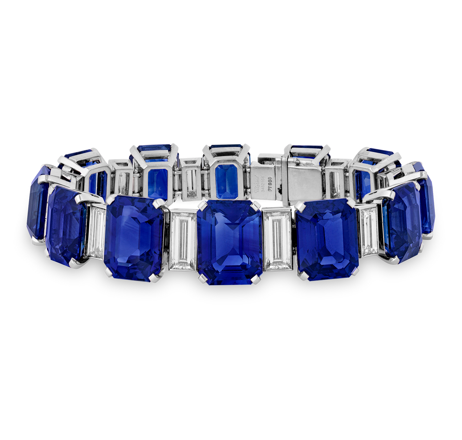 Chopard Ceylon Sapphire and Diamond Bracelet, 85.53 Carats