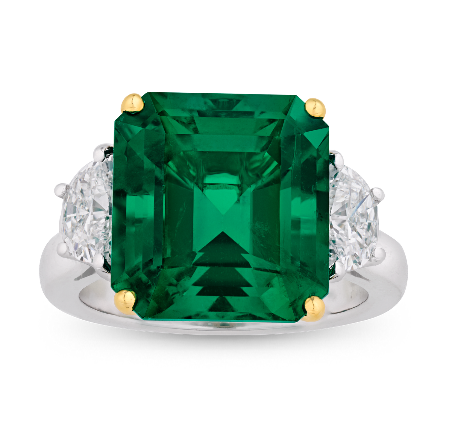 Untreated Colombian Emerald Ring, 8.95 Carats