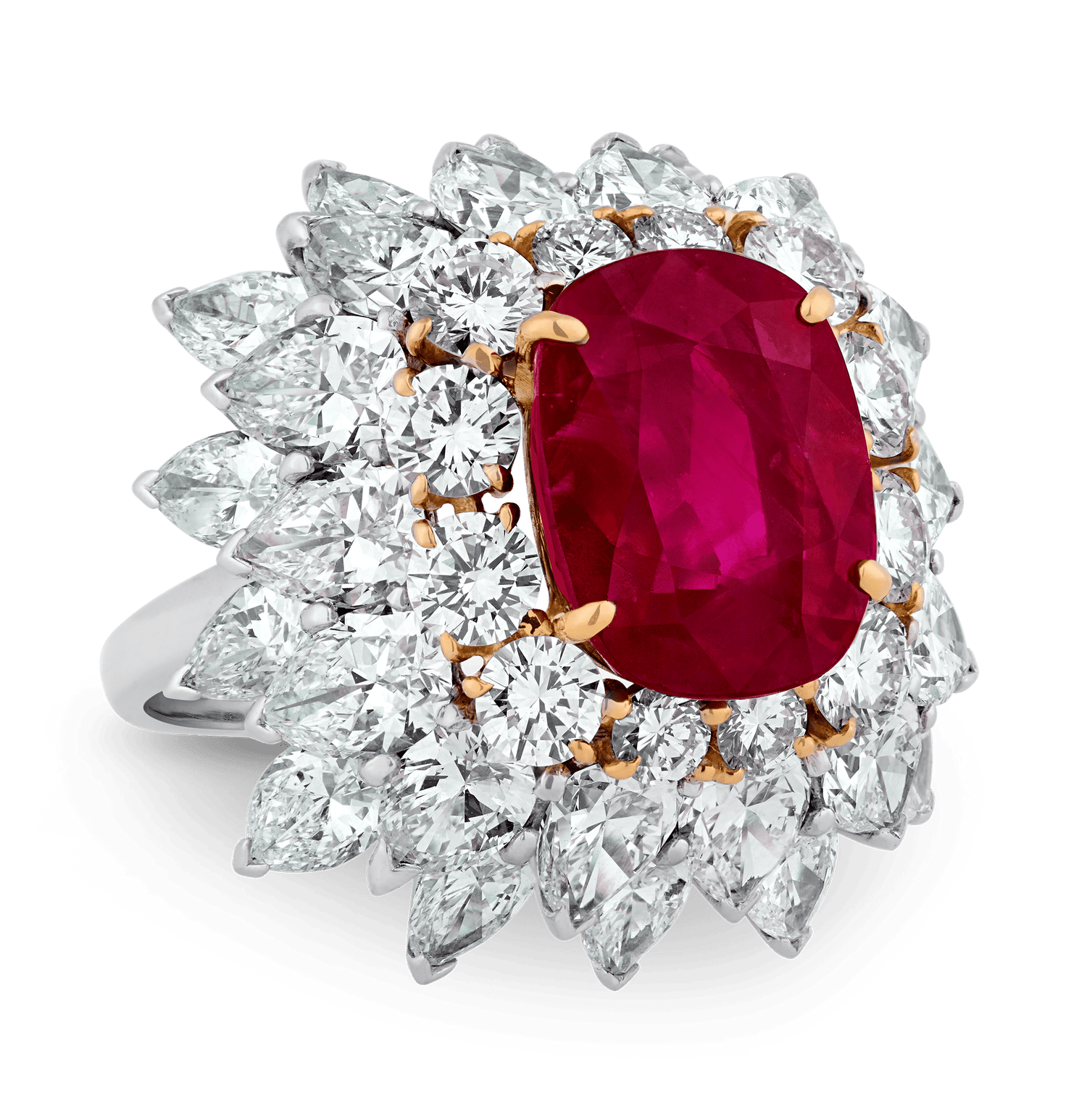 Bulgari Burma Ruby and Diamond Ring, 8.18 Carats