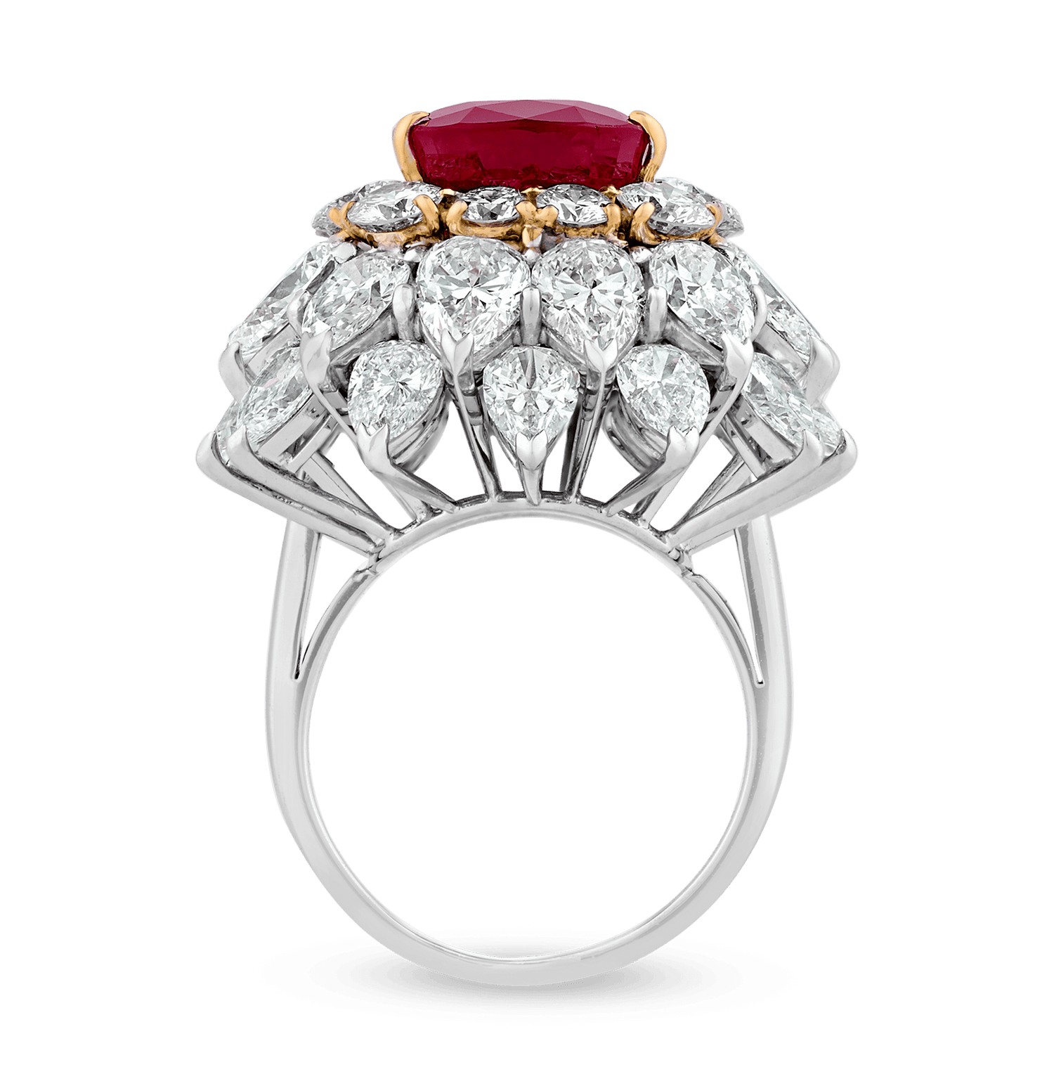 Bulgari Burma Ruby and Diamond Ring, 8.18 Carats