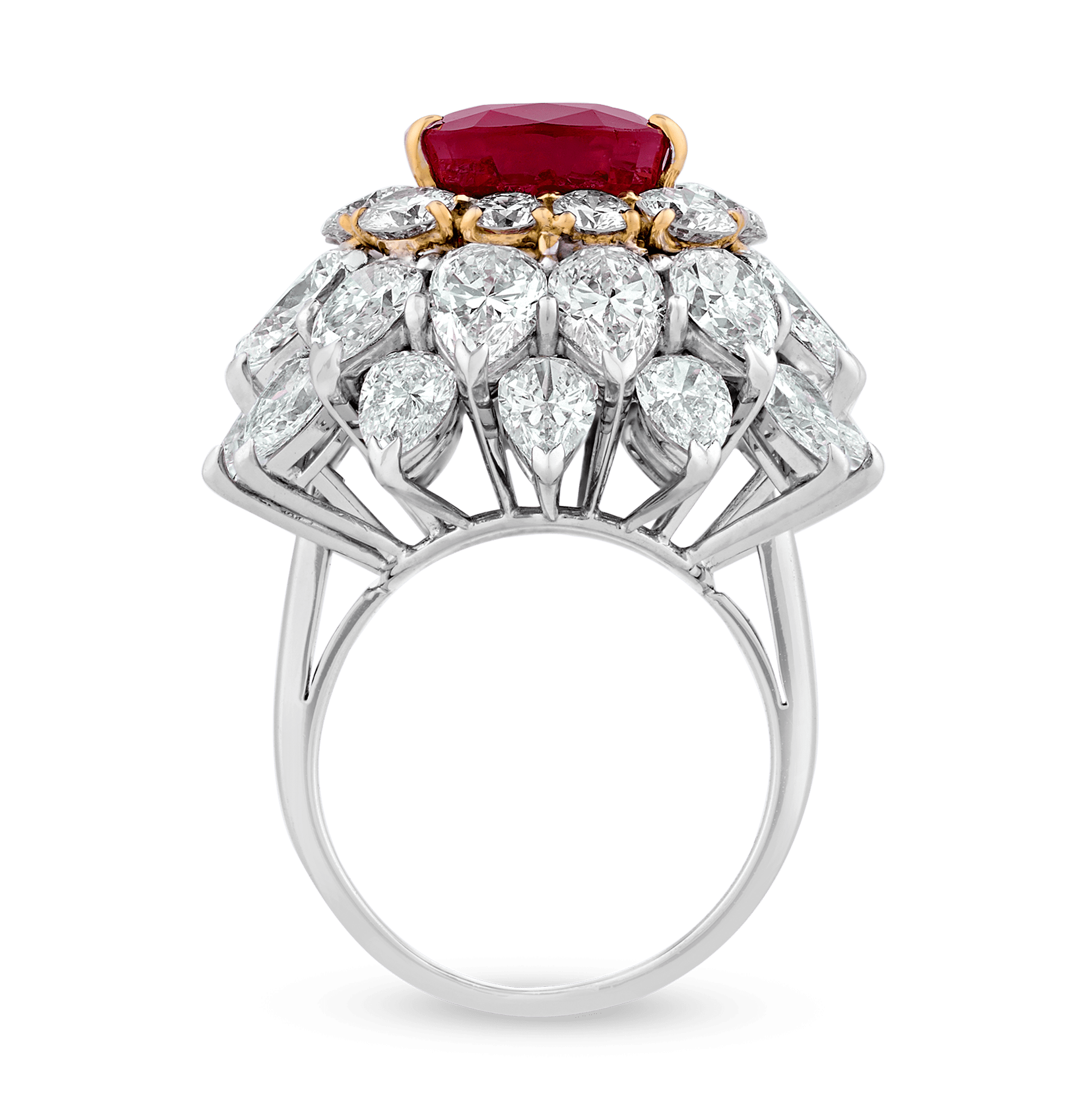 Bulgari Burma Ruby and Diamond Ring, 8.18 Carats