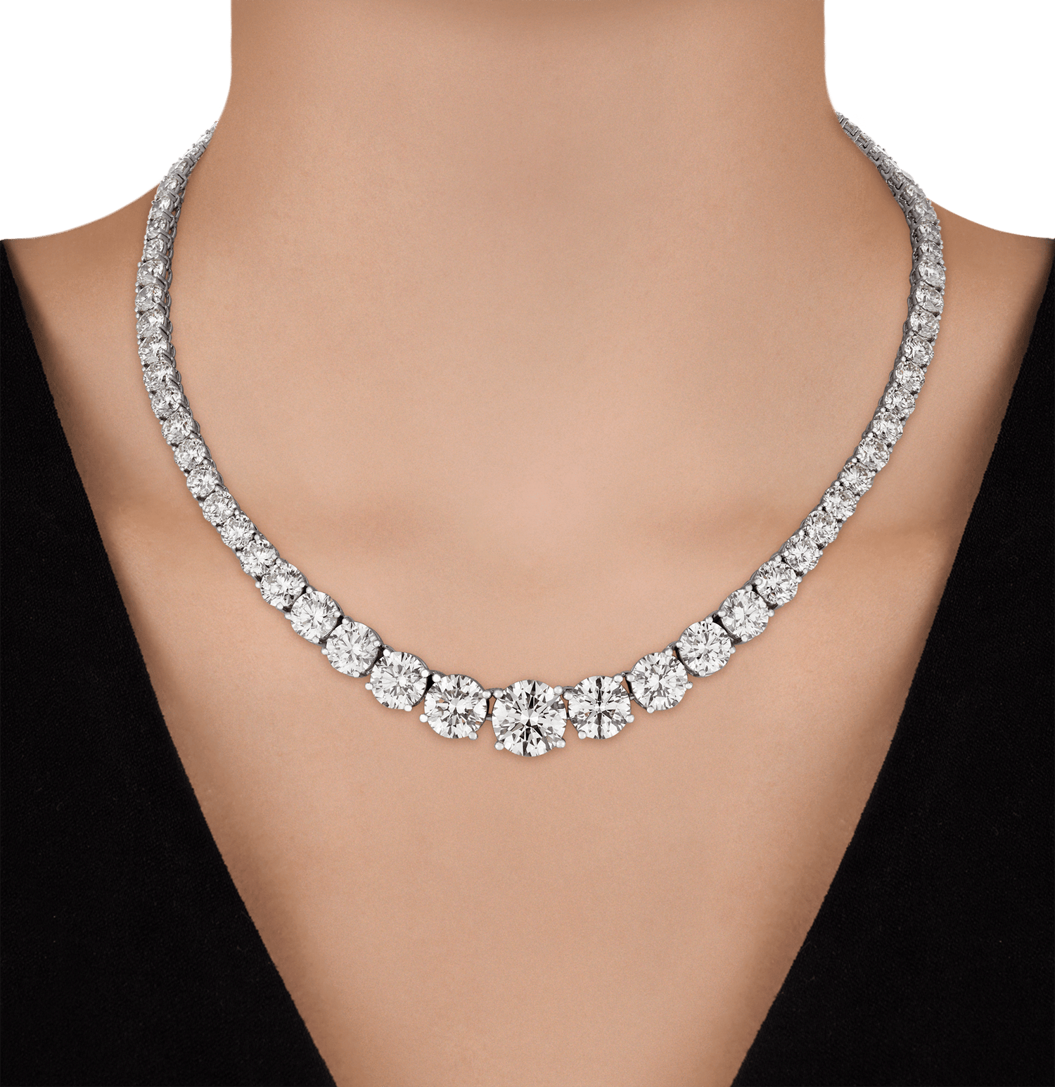 Diamond Riviera Necklace, 47.66 carats