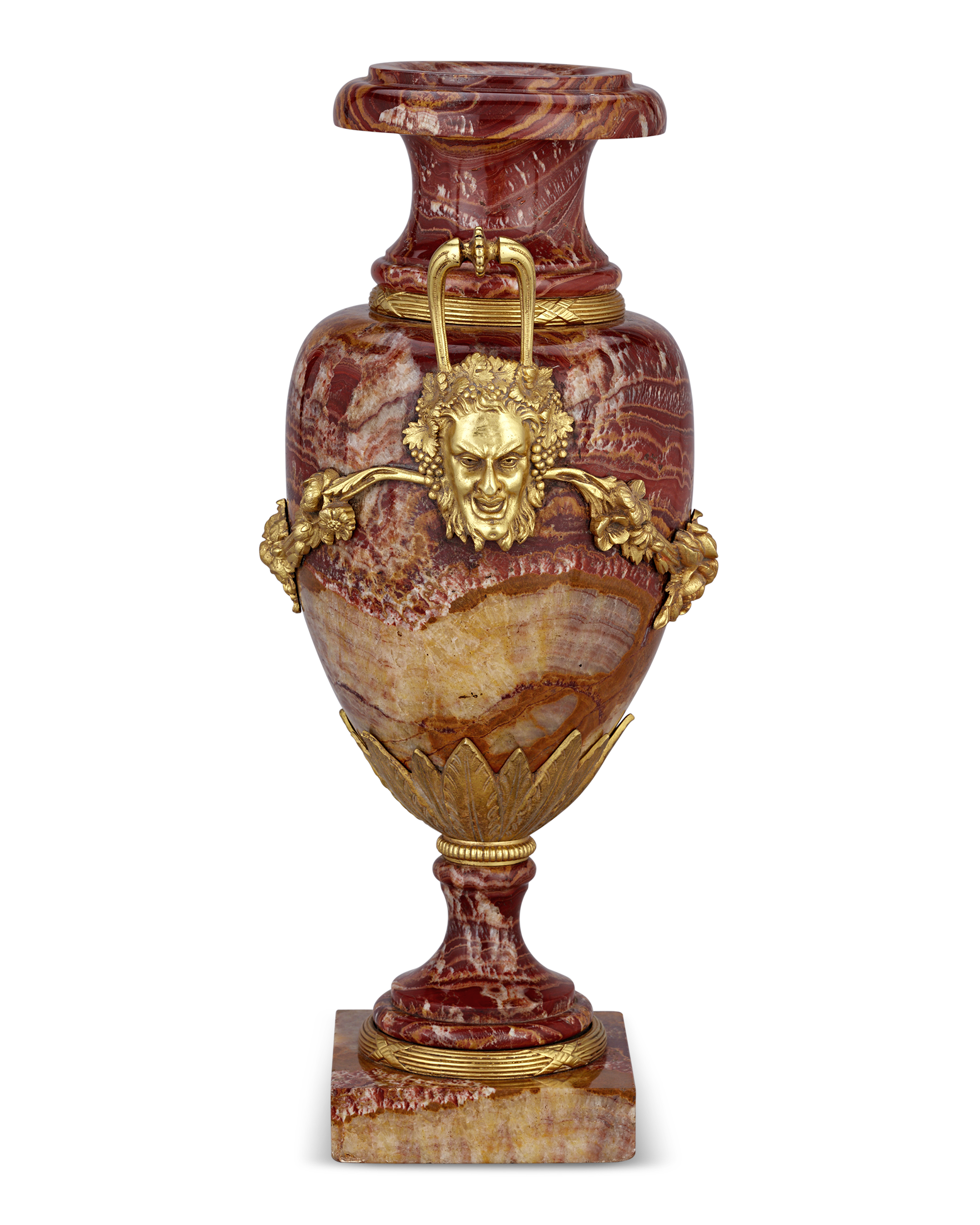 19th-Century Alabastro a Pecorella Gilt Vases