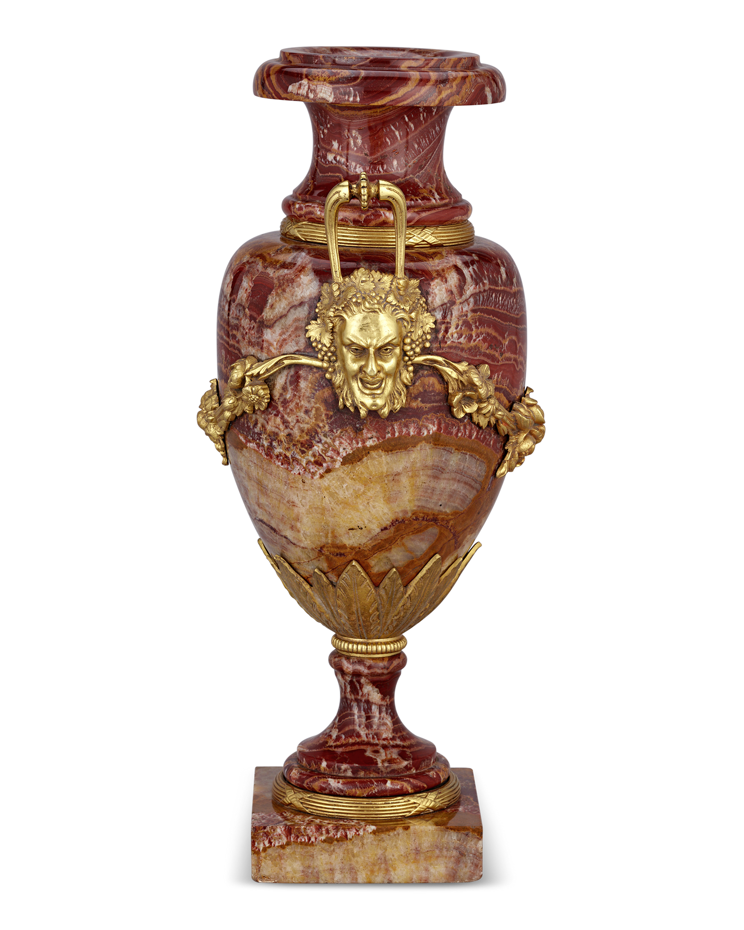 19th-Century Alabastro a Pecorella Gilt Vases