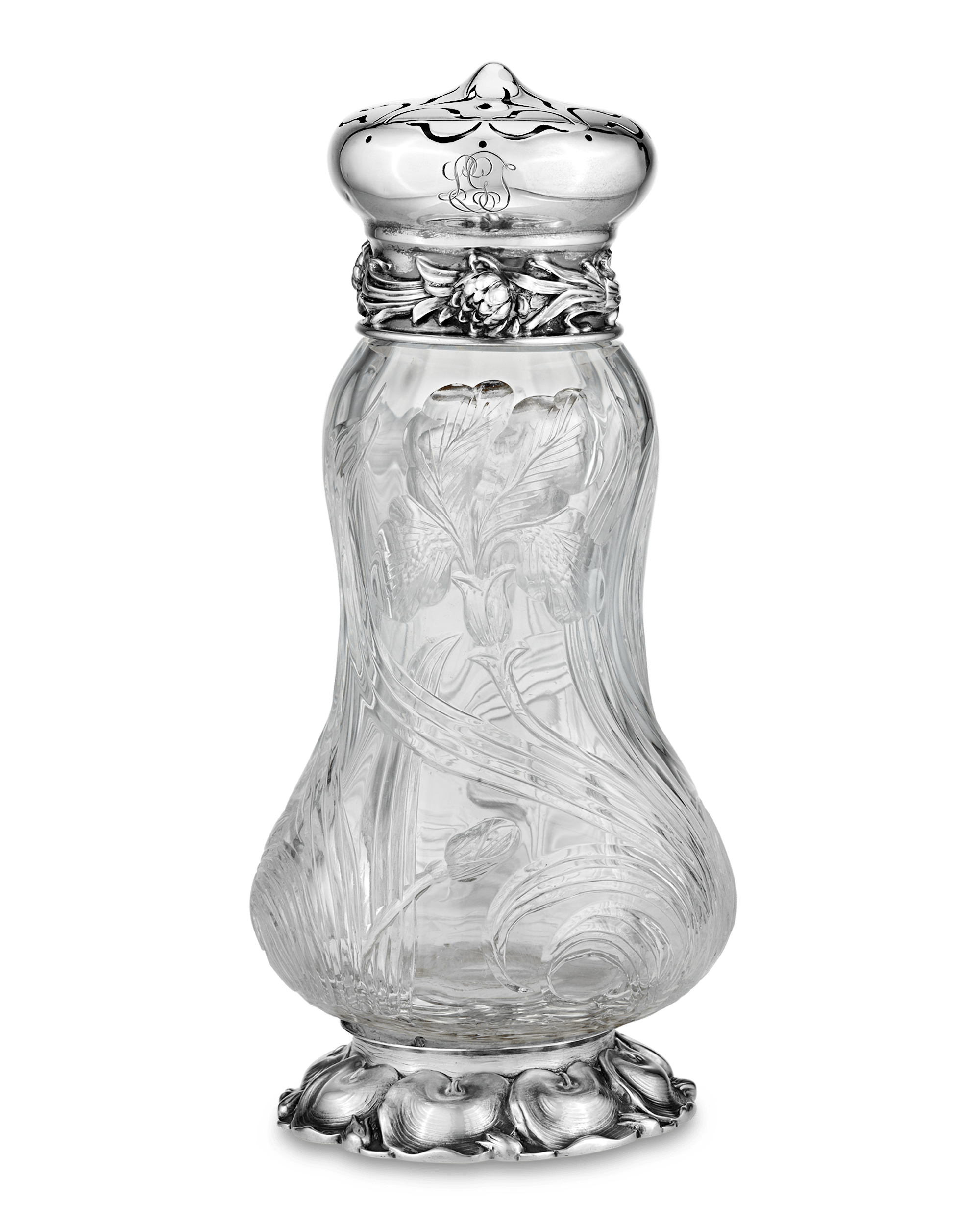 Engraved Muffineer Bottle by Hawkes