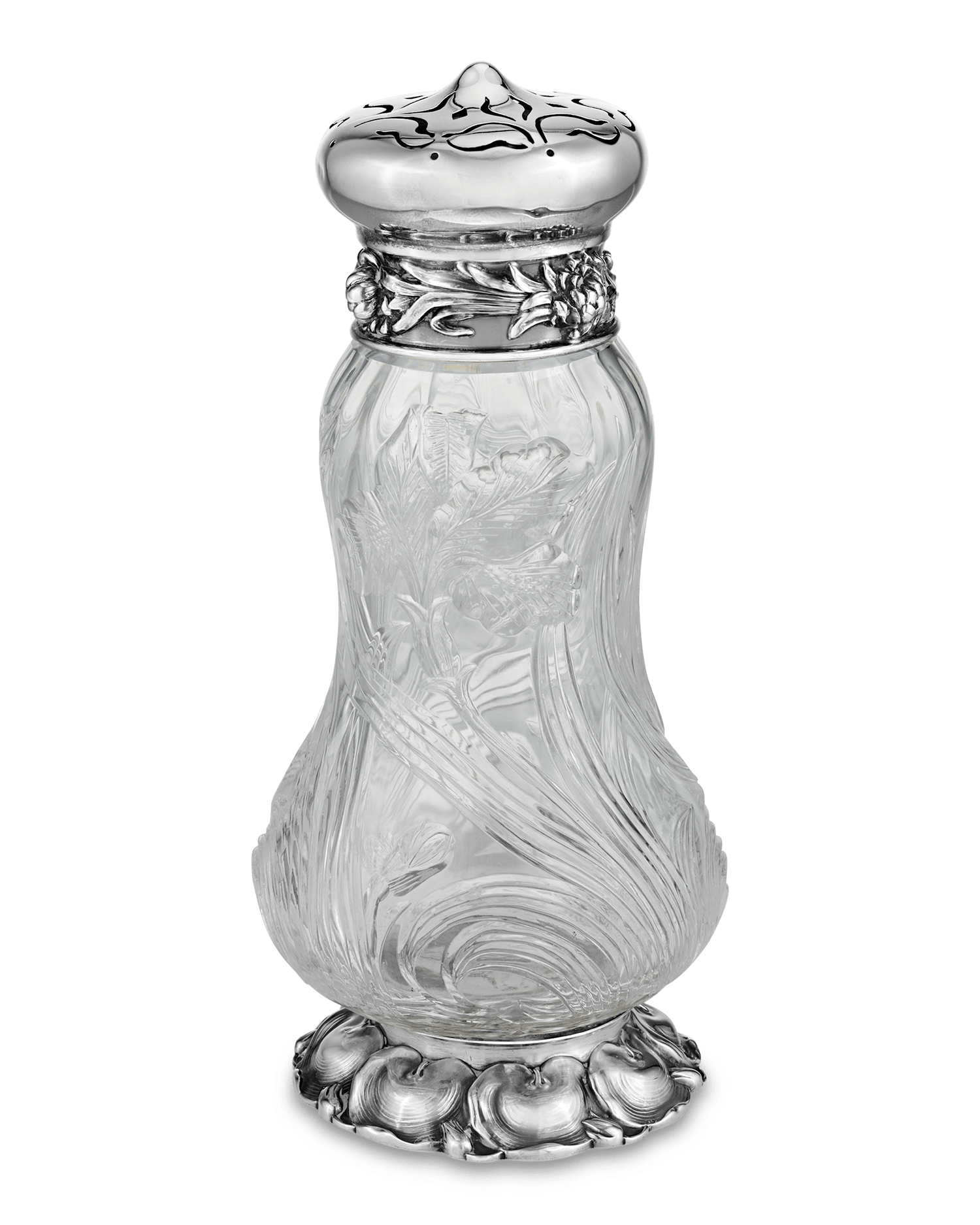 Engraved Muffineer Bottle by Hawkes