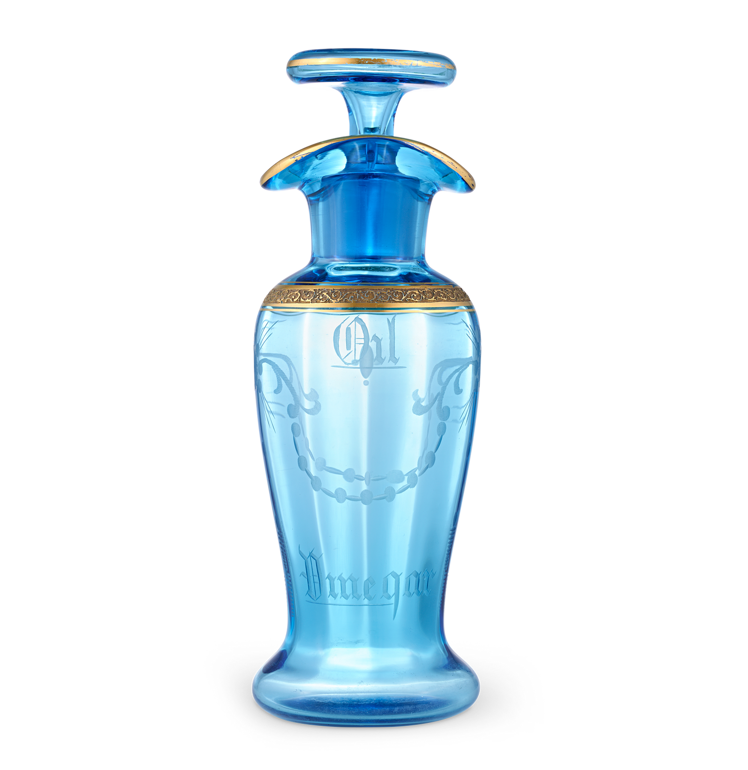 T. G. Hawkes & Co. Blue Vinaigrette Bottle