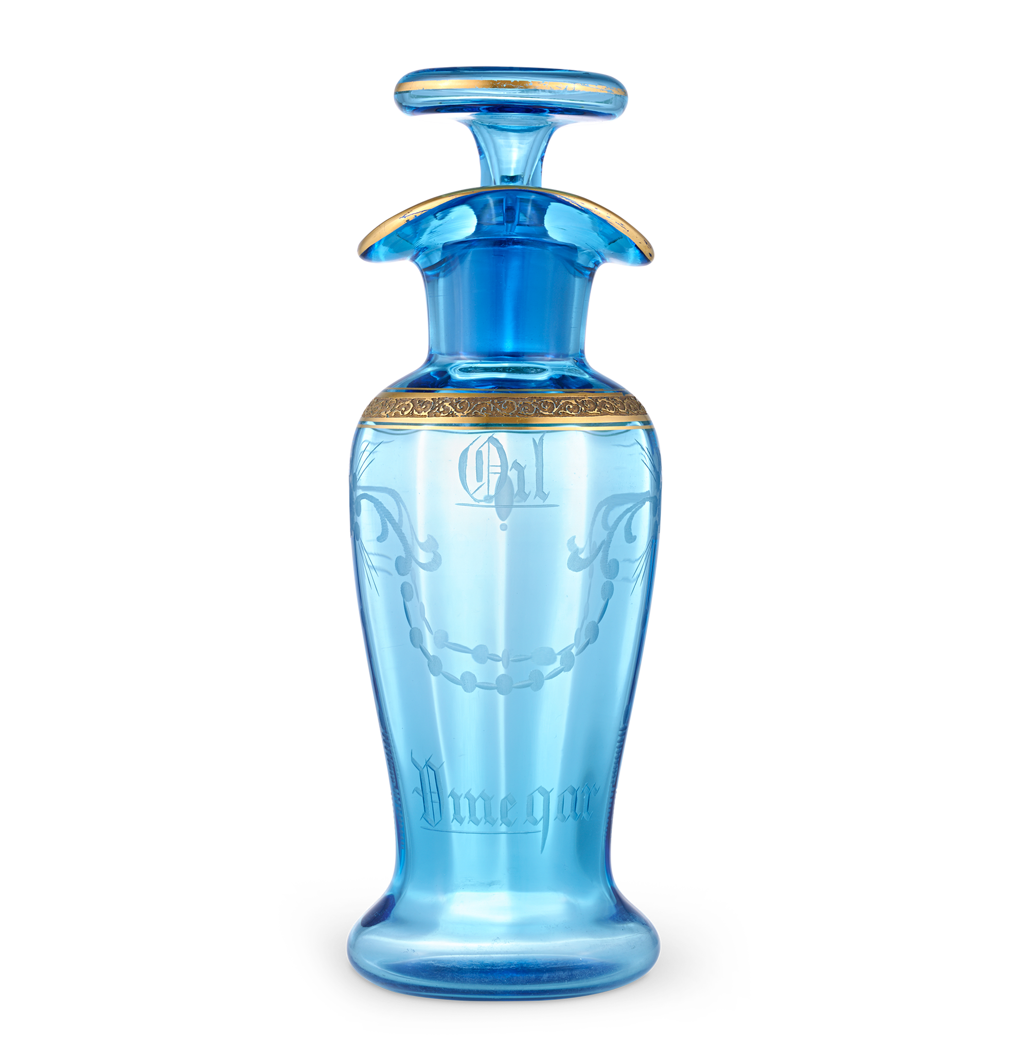 T. G. Hawkes & Co. Blue Vinaigrette Bottle