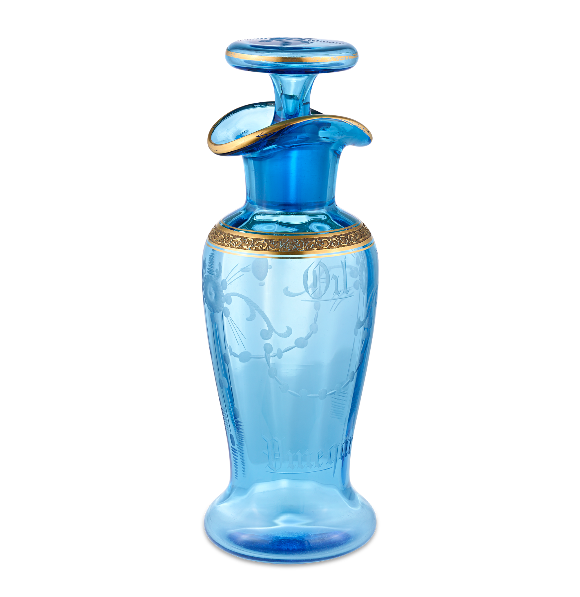 T. G. Hawkes & Co. Blue Vinaigrette Bottle