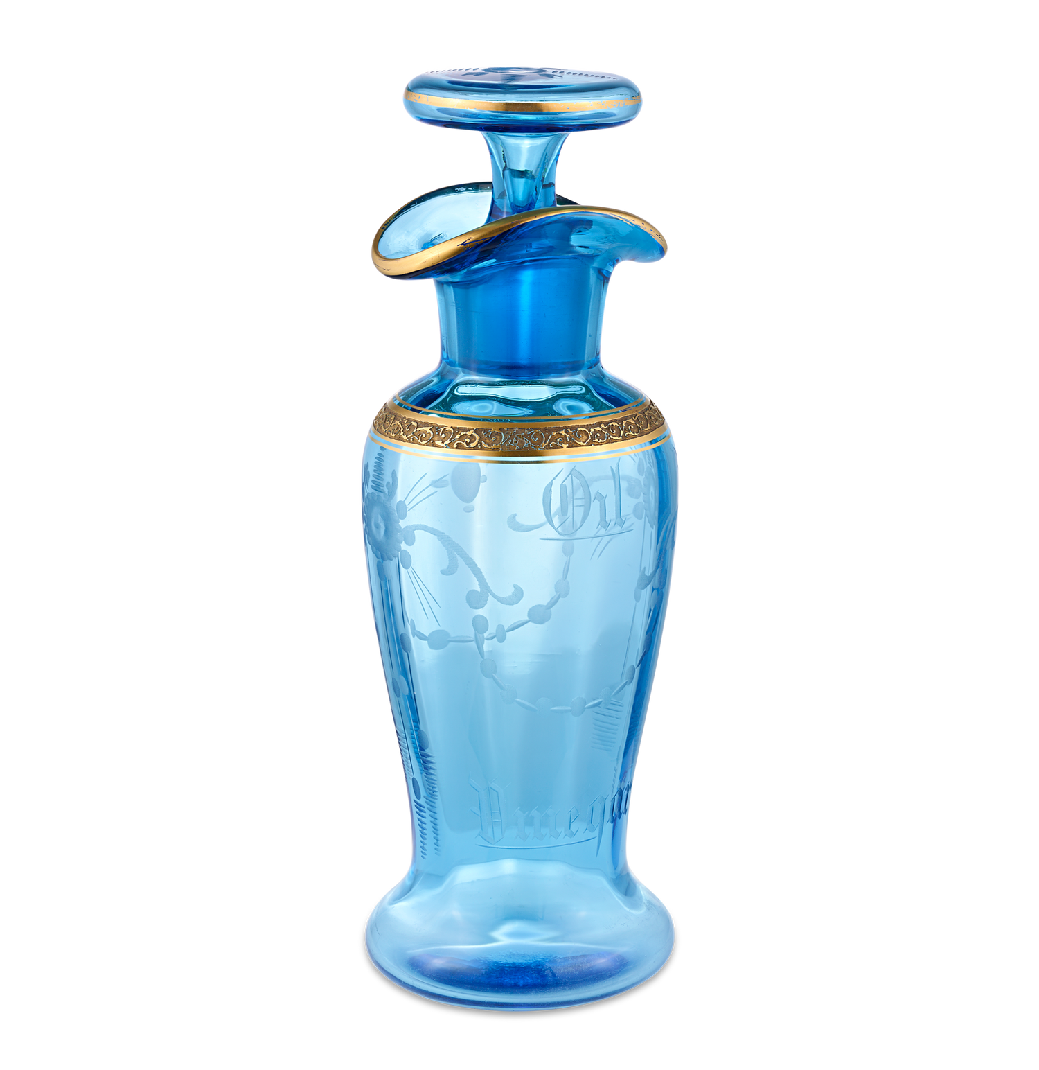 T. G. Hawkes & Co. Blue Vinaigrette Bottle