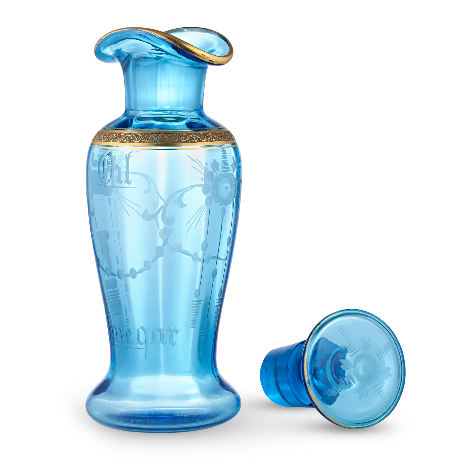 T. G. Hawkes & Co. Blue Vinaigrette Bottle