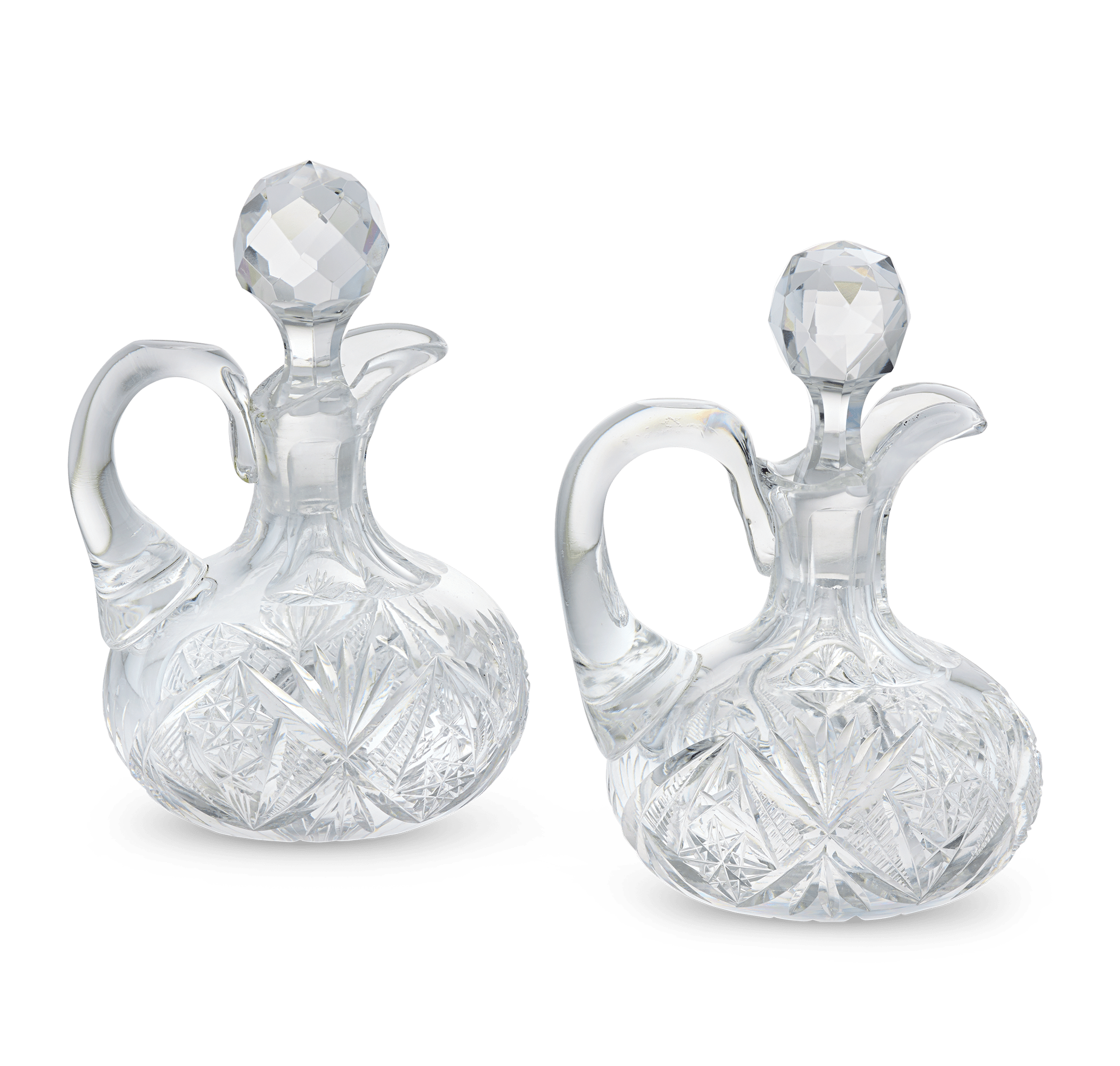 Pair of Middlesex Cut Glass Cruet Bottles